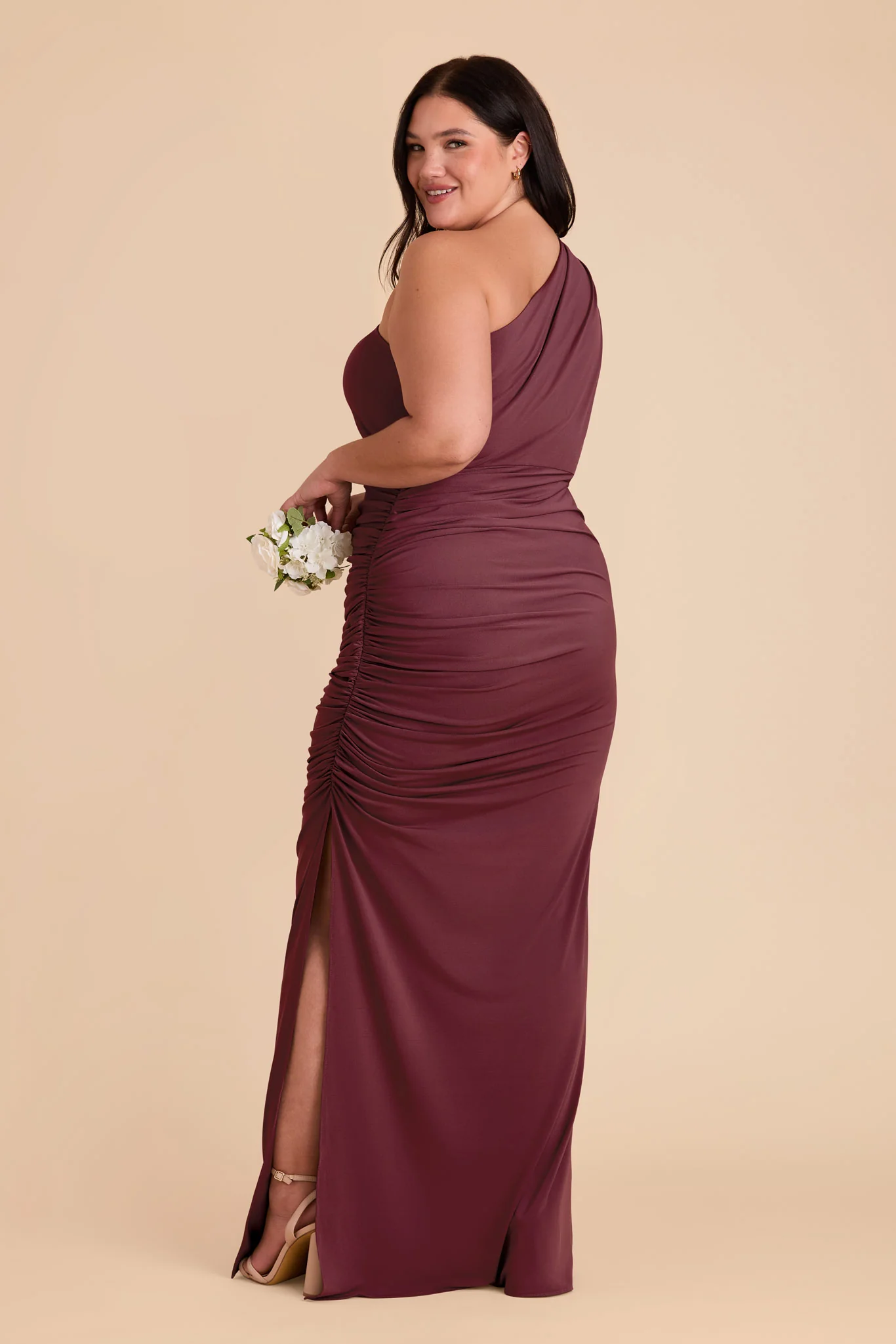 Claudia Luxe Stretch Knit Dress - Cabernet - Image 14