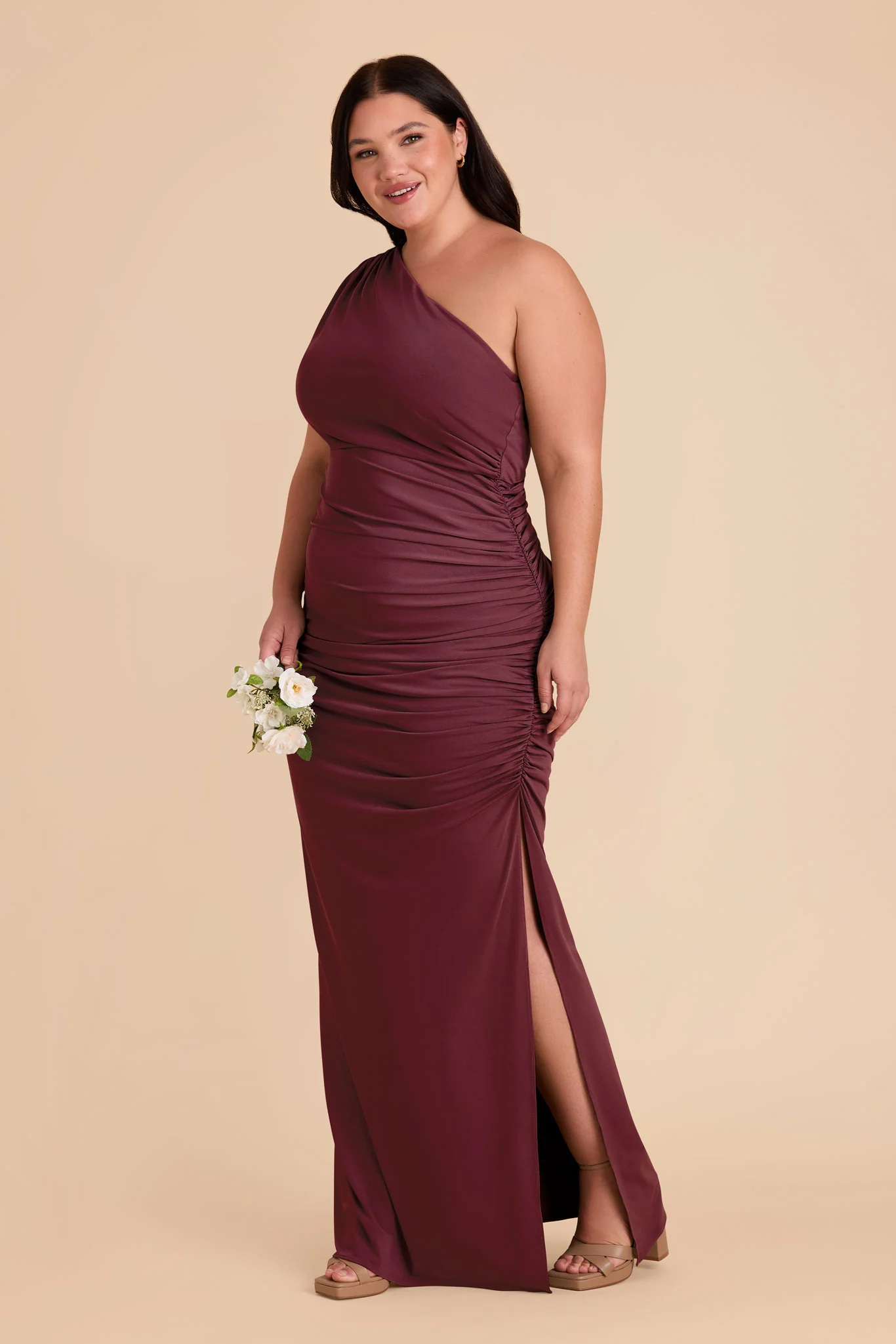 Claudia Luxe Stretch Knit Dress - Cabernet - Image 9