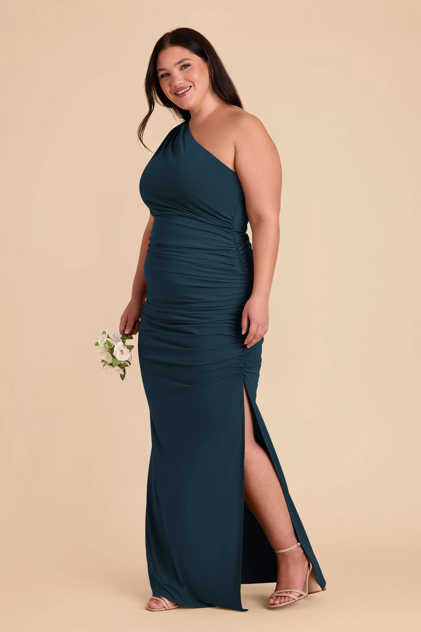 Claudia Luxe Stretch Knit Dress - Dark Teal - Image 12