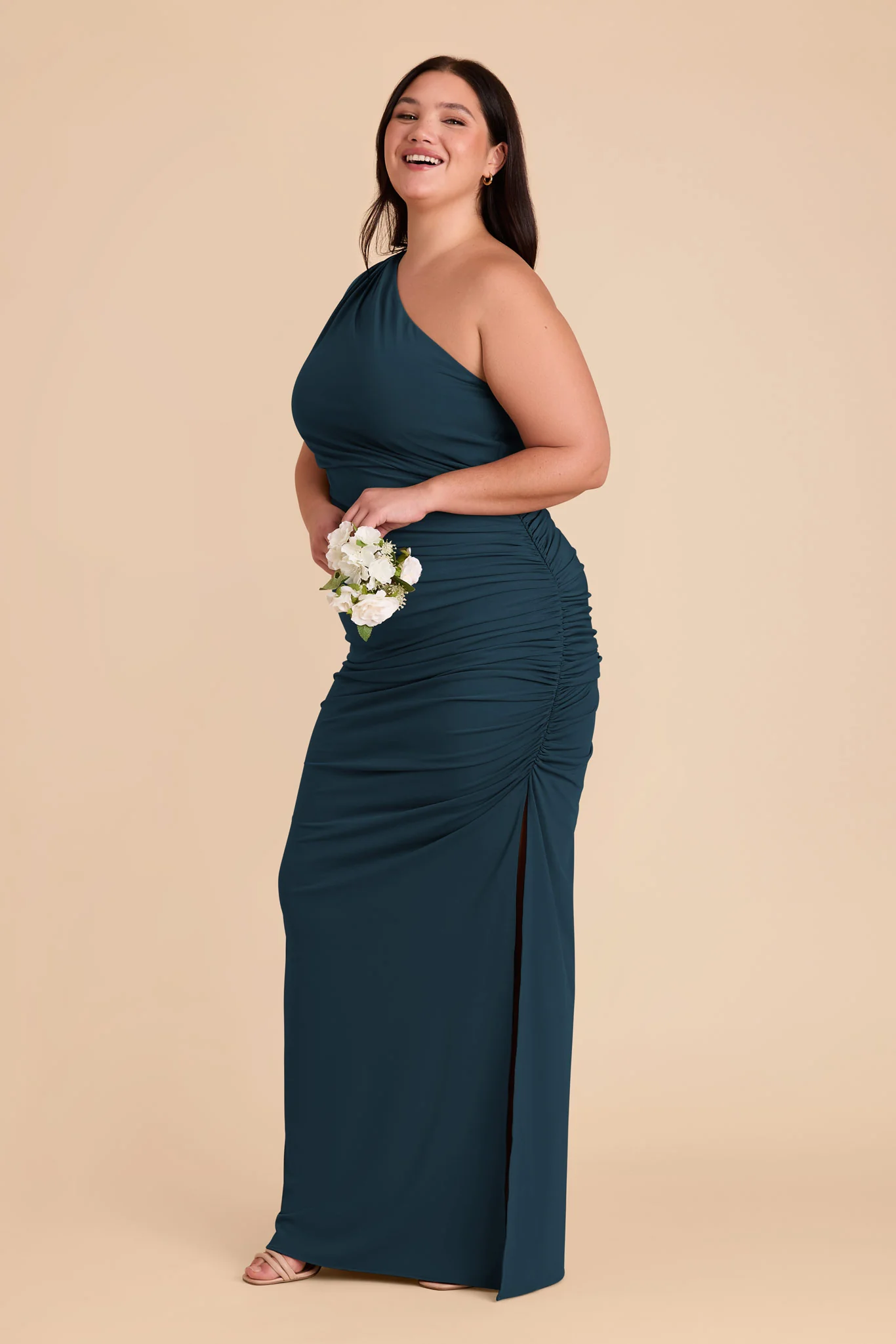 Claudia Luxe Stretch Knit Dress - Dark Teal - Image 13