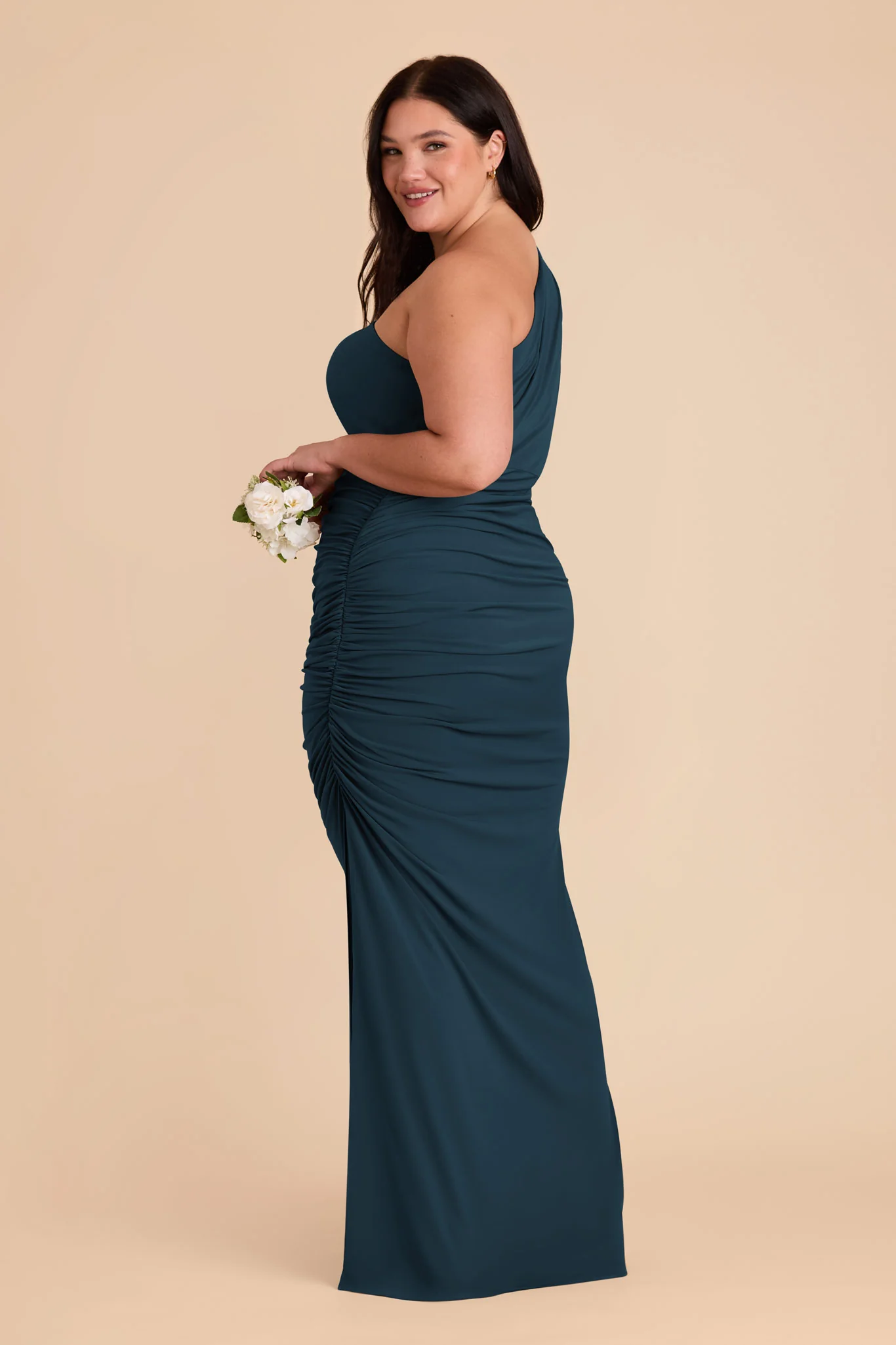 Claudia Luxe Stretch Knit Dress - Dark Teal - Image 14
