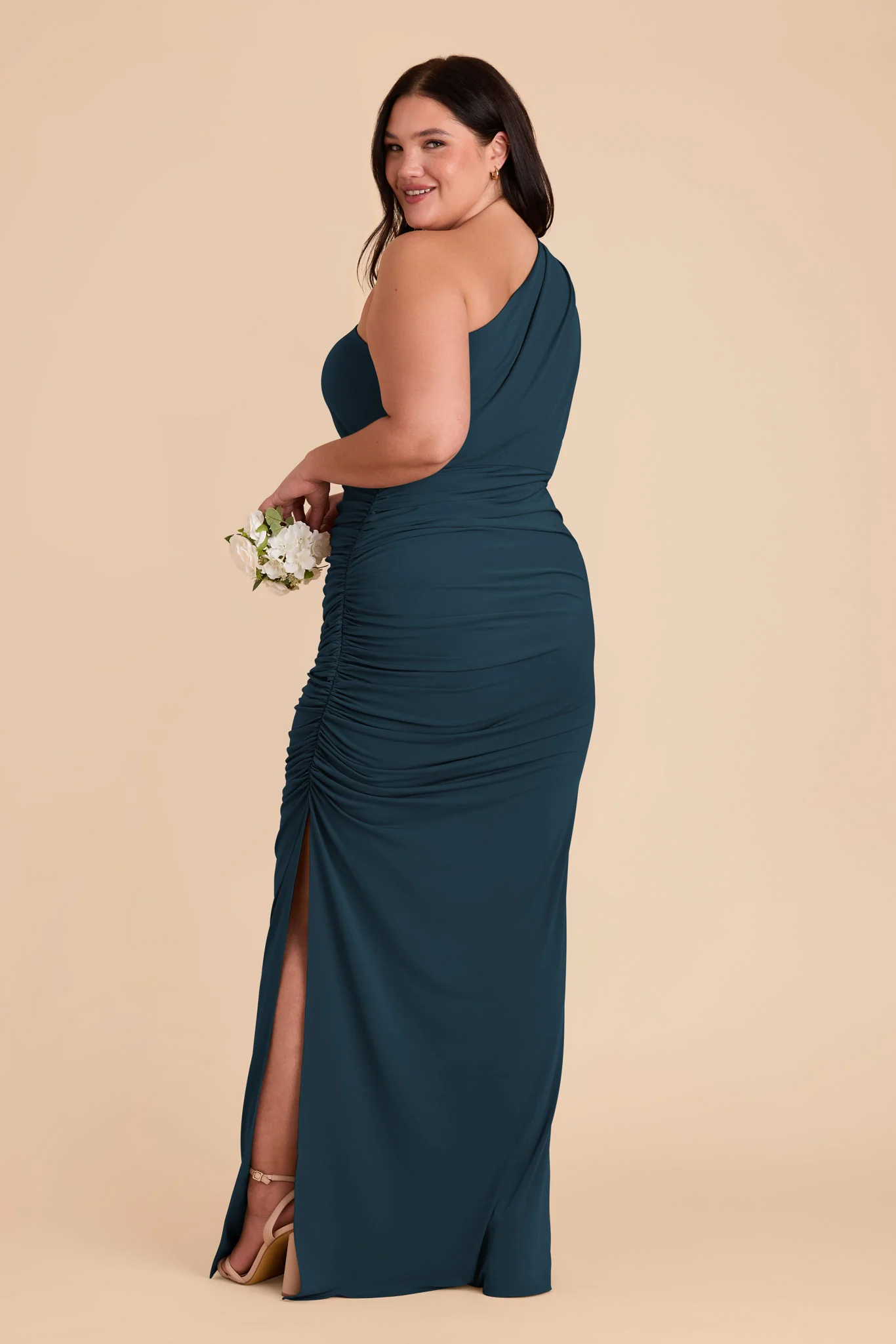 Claudia Luxe Stretch Knit Dress - Dark Teal - Image 16