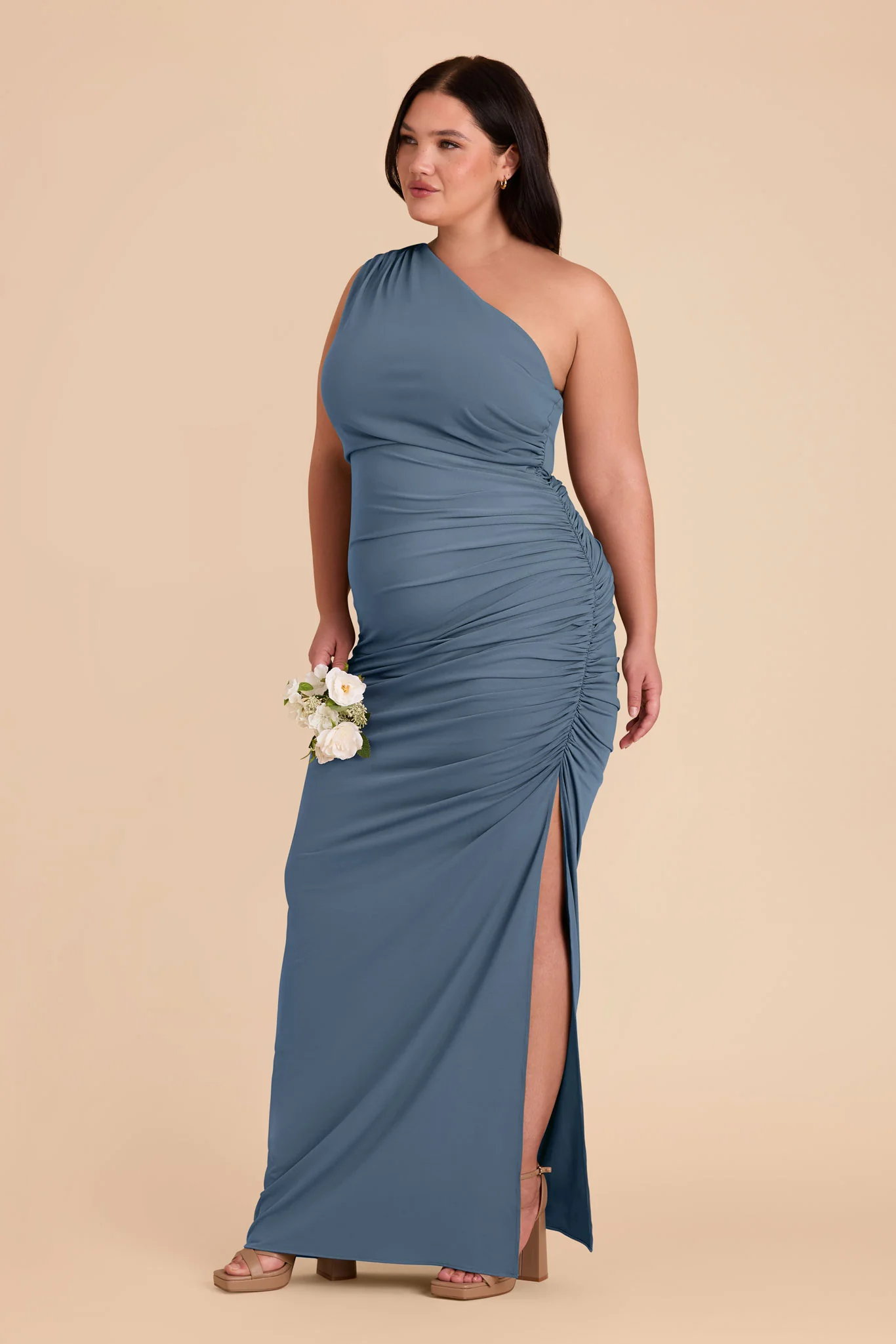 Claudia Luxe Stretch Knit Dress - French Blue - Image 10
