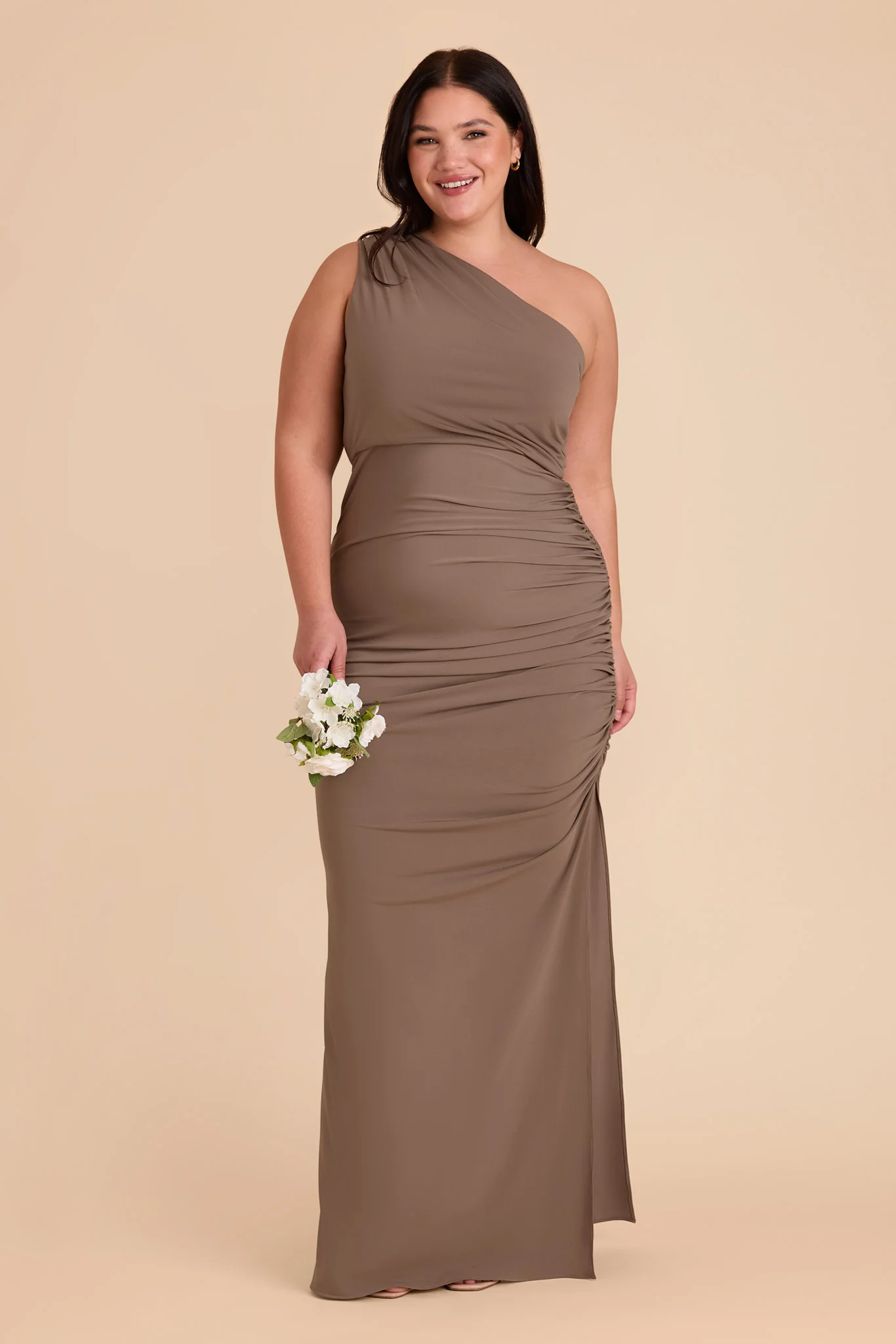 Claudia Luxe Stretch Knit Dress - Mocha - Image 2