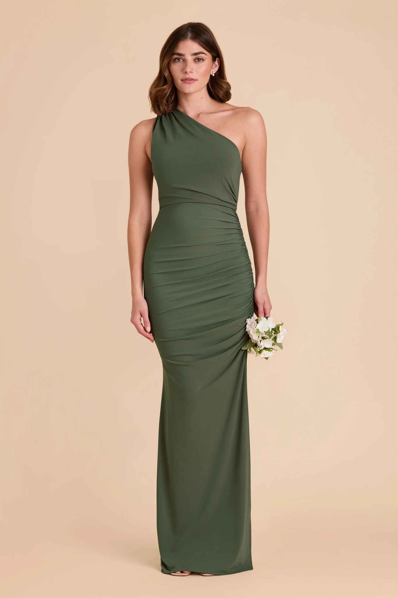 Claudia Luxe Stretch Knit Dress - Olive
