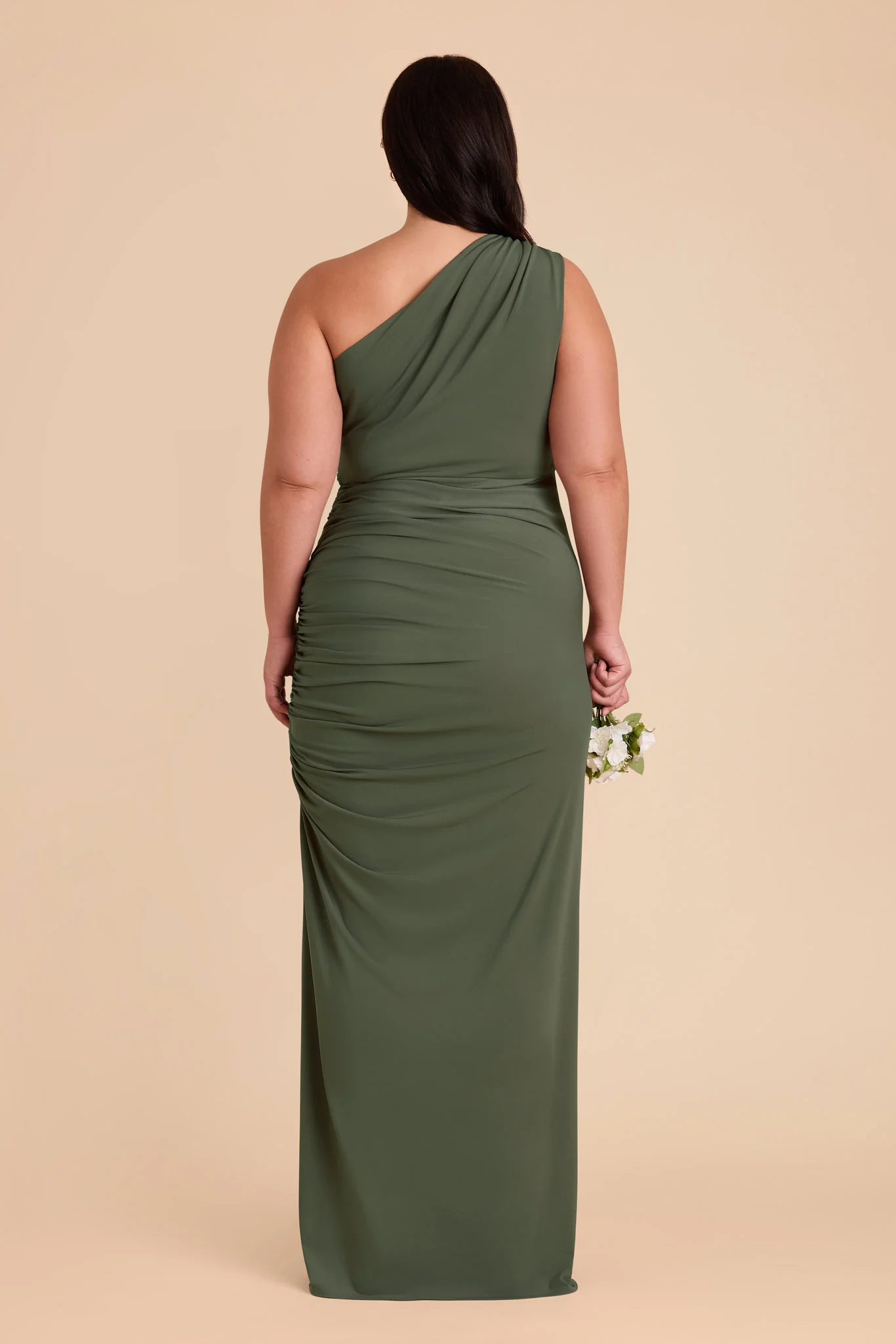 Claudia Luxe Stretch Knit Dress - Olive - Image 17