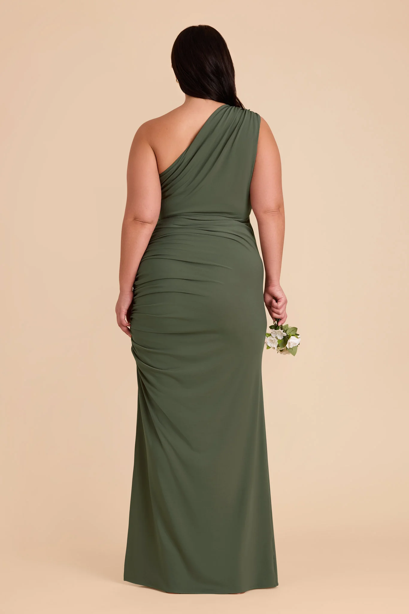 Claudia Luxe Stretch Knit Dress - Olive - Image 18