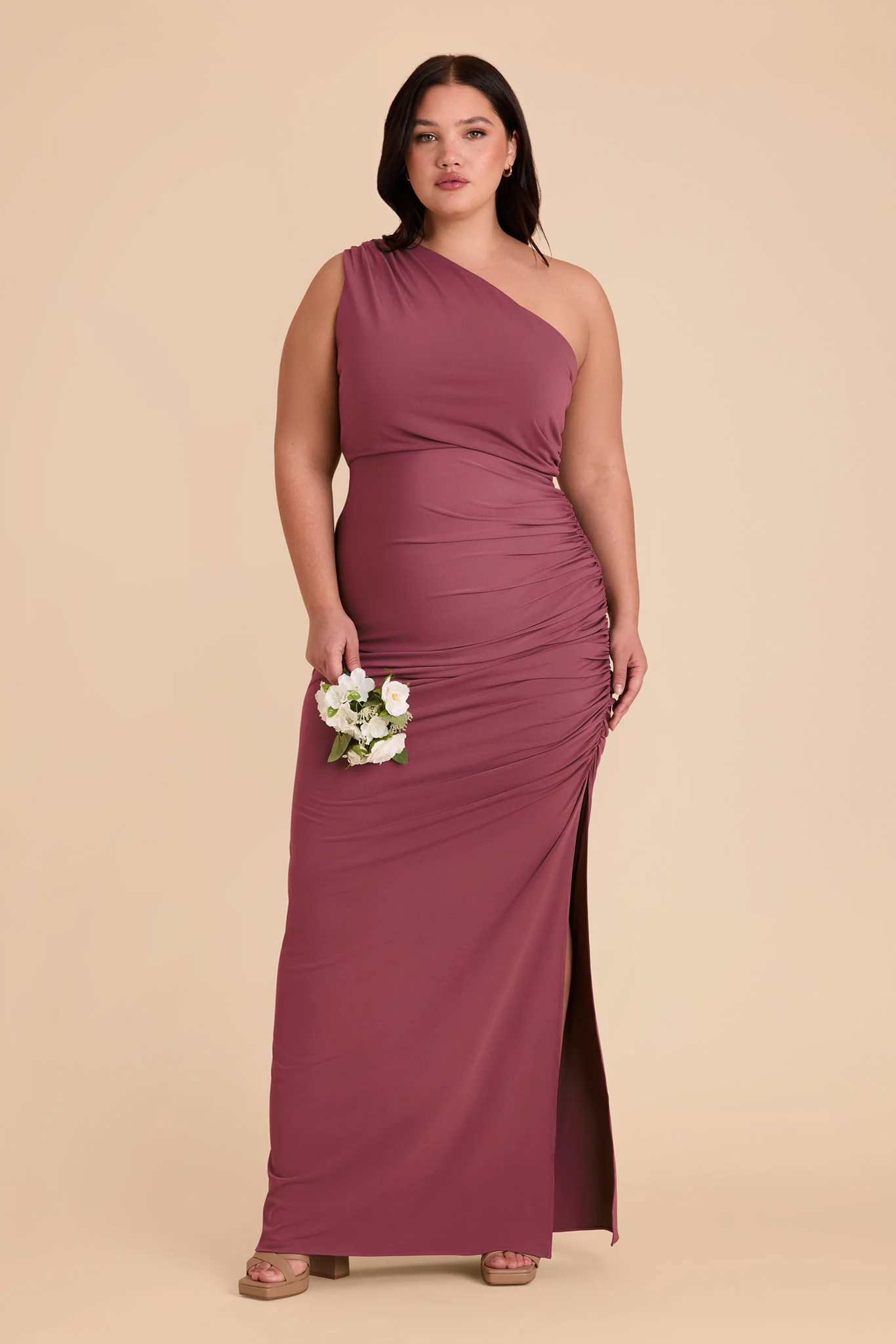 Claudia Luxe Stretch Knit Dress - Rosewood - Image 10