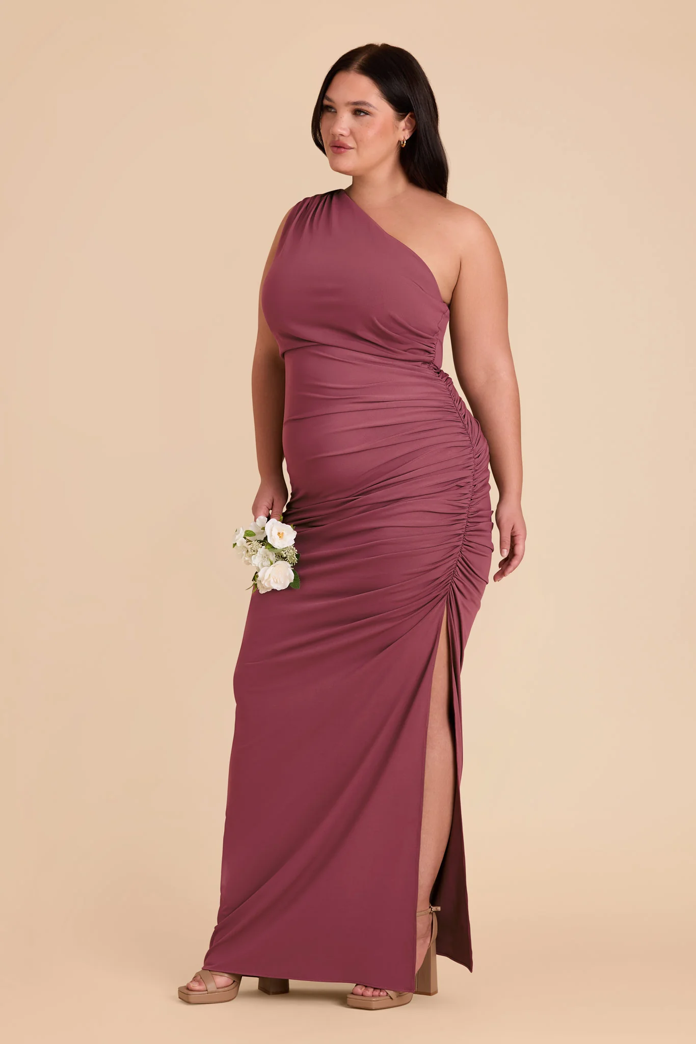 Claudia Luxe Stretch Knit Dress - Rosewood - Image 11
