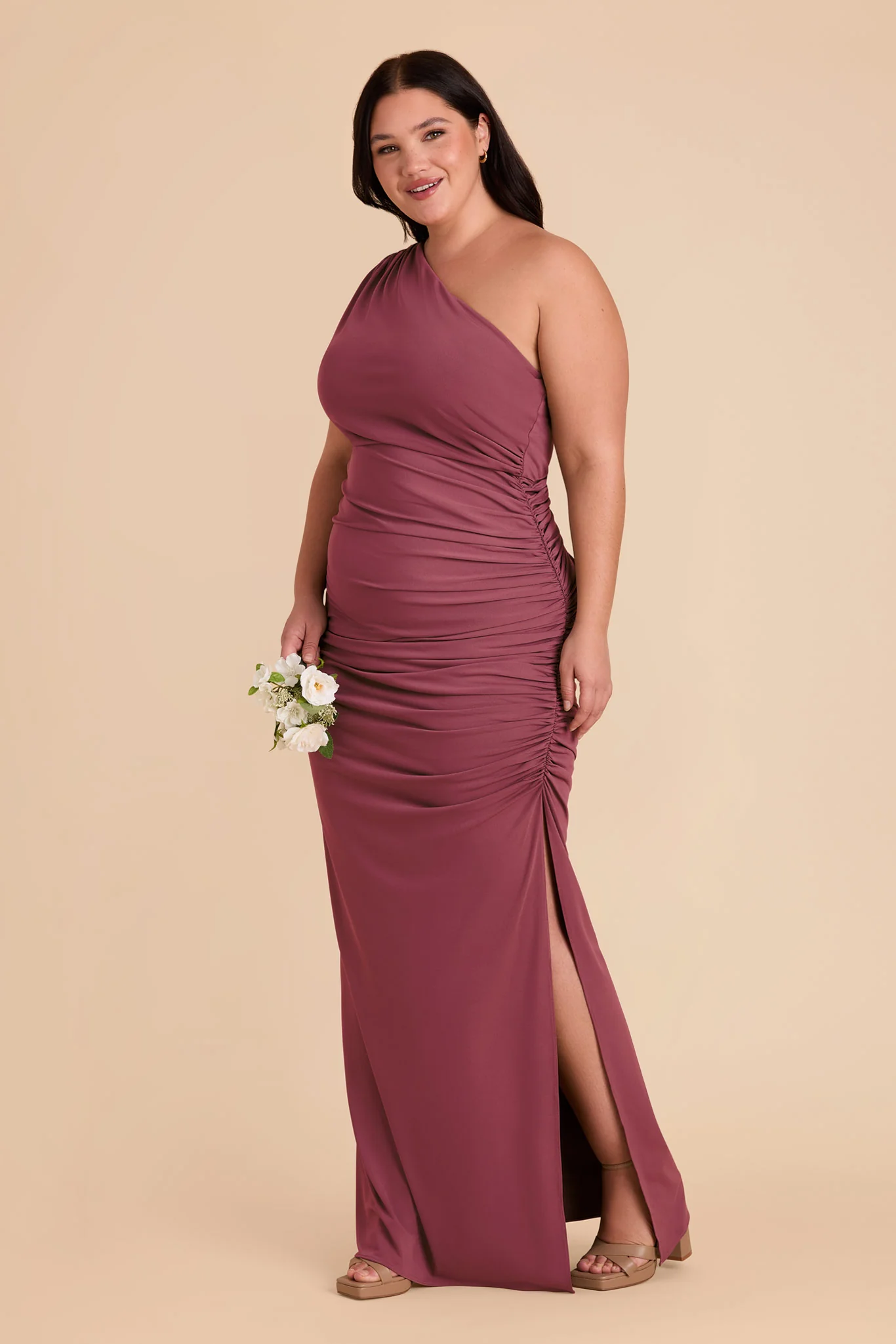 Claudia Luxe Stretch Knit Dress - Rosewood - Image 12