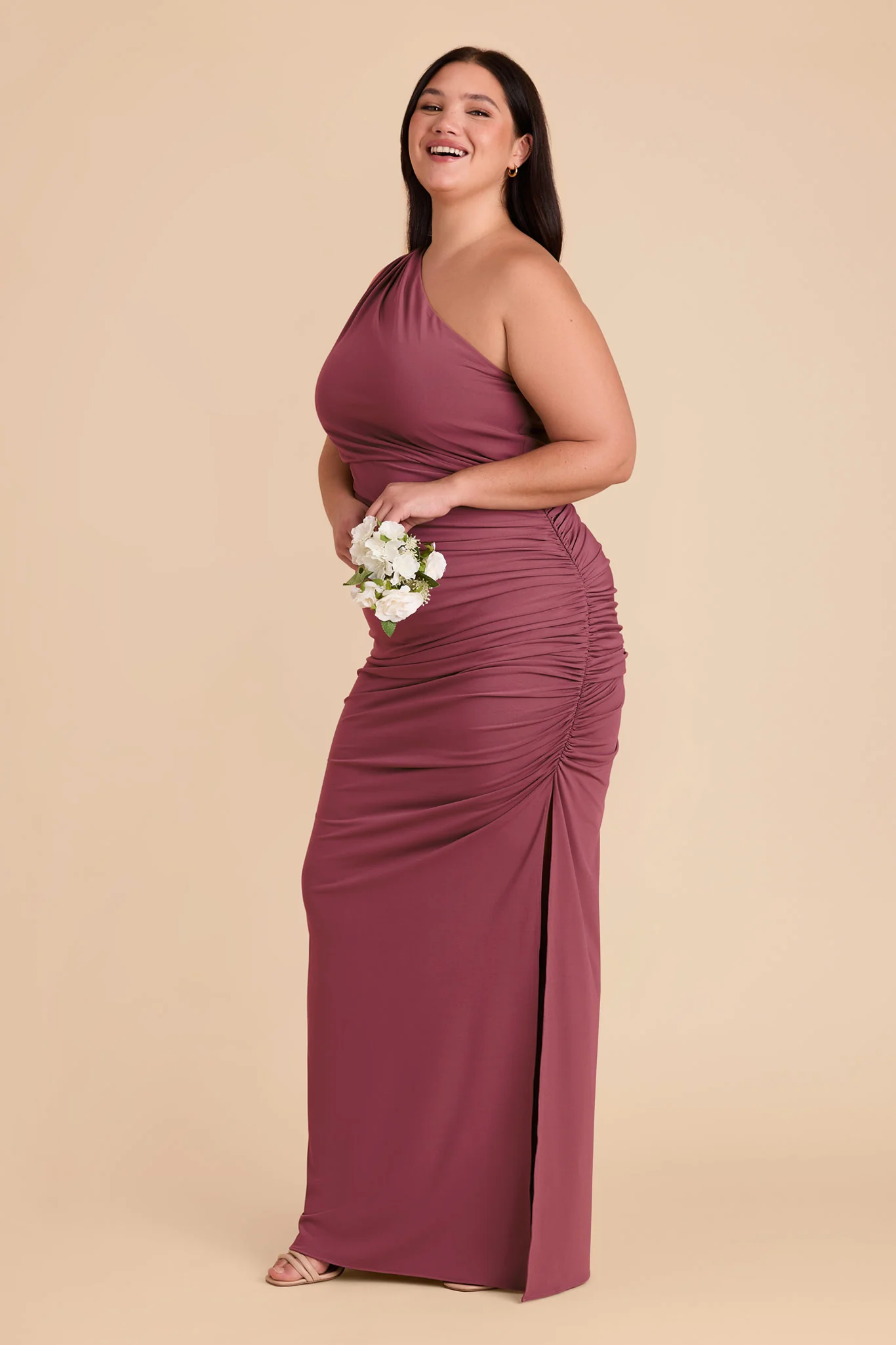 Claudia Luxe Stretch Knit Dress - Rosewood - Image 13
