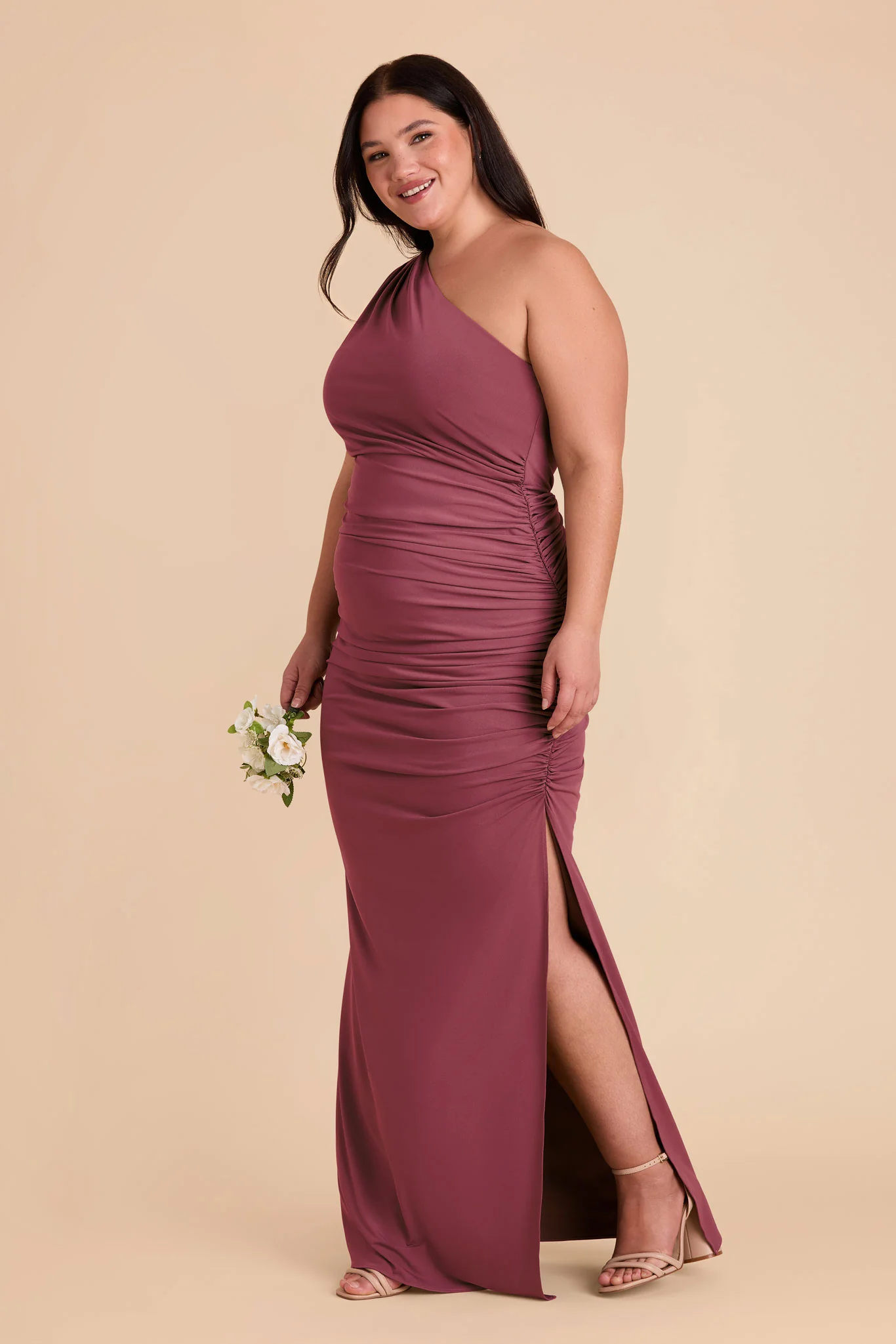 Claudia Luxe Stretch Knit Dress - Rosewood - Image 14