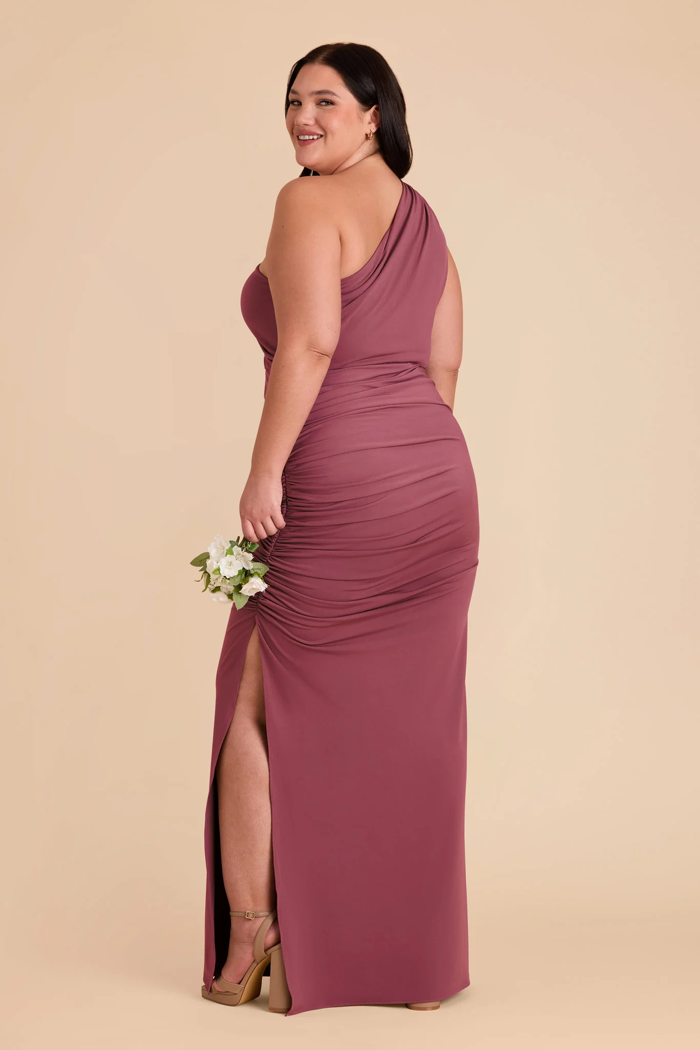 Claudia Luxe Stretch Knit Dress - Rosewood - Image 16