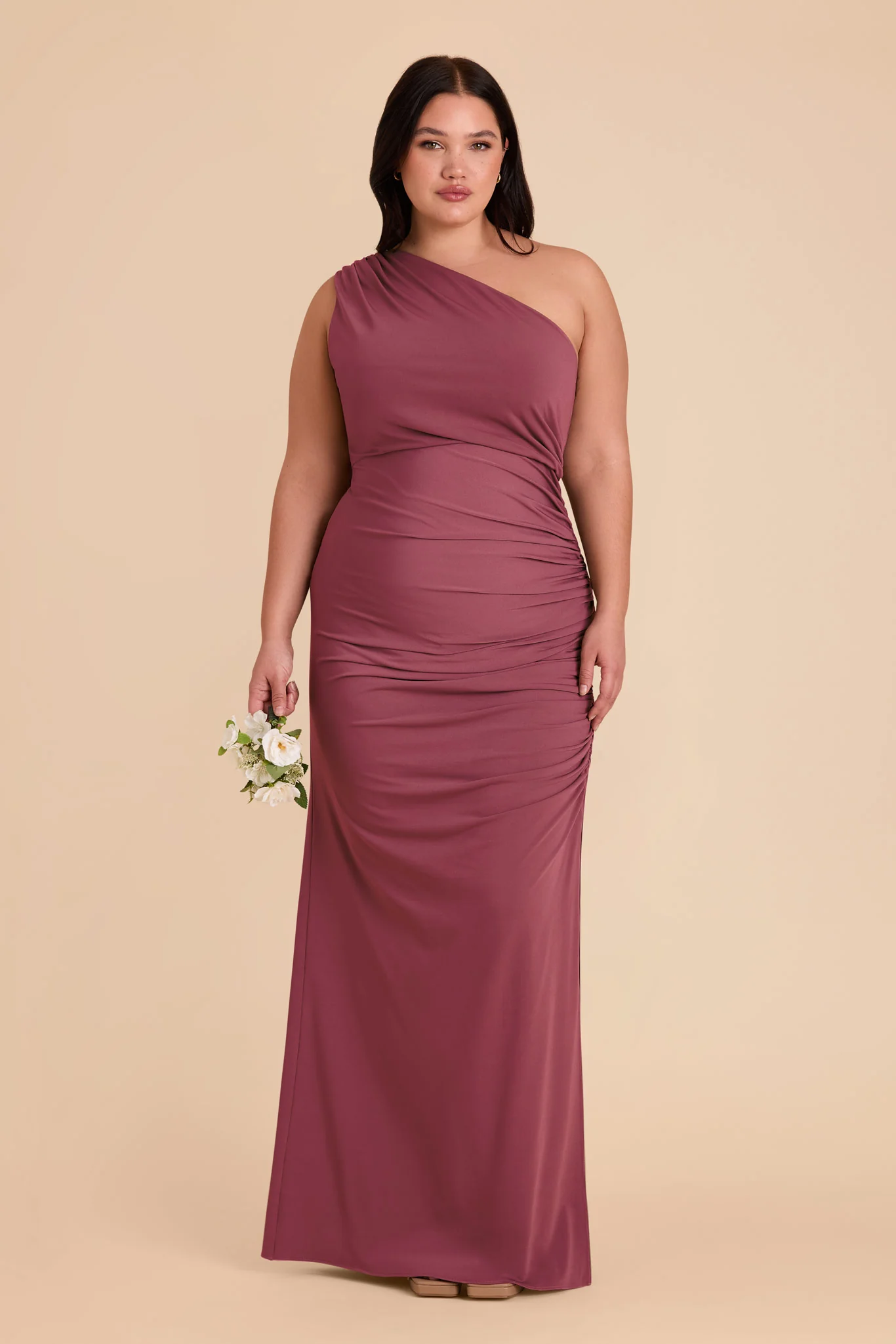 Claudia Luxe Stretch Knit Dress - Rosewood - Image 3