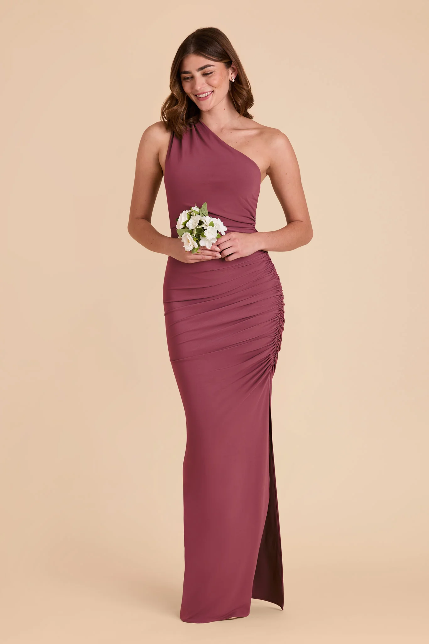 Claudia Luxe Stretch Knit Dress - Rosewood - Image 5