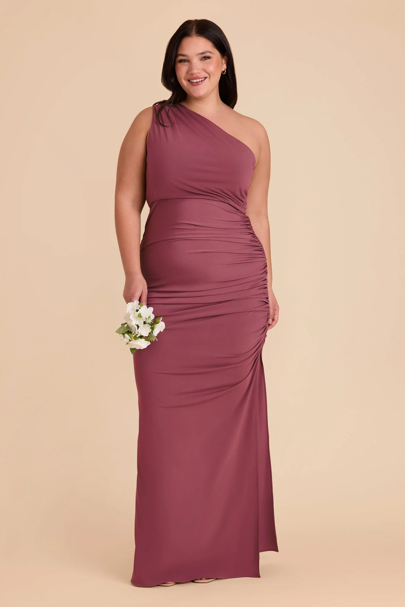 Claudia Luxe Stretch Knit Dress - Rosewood - Image 9
