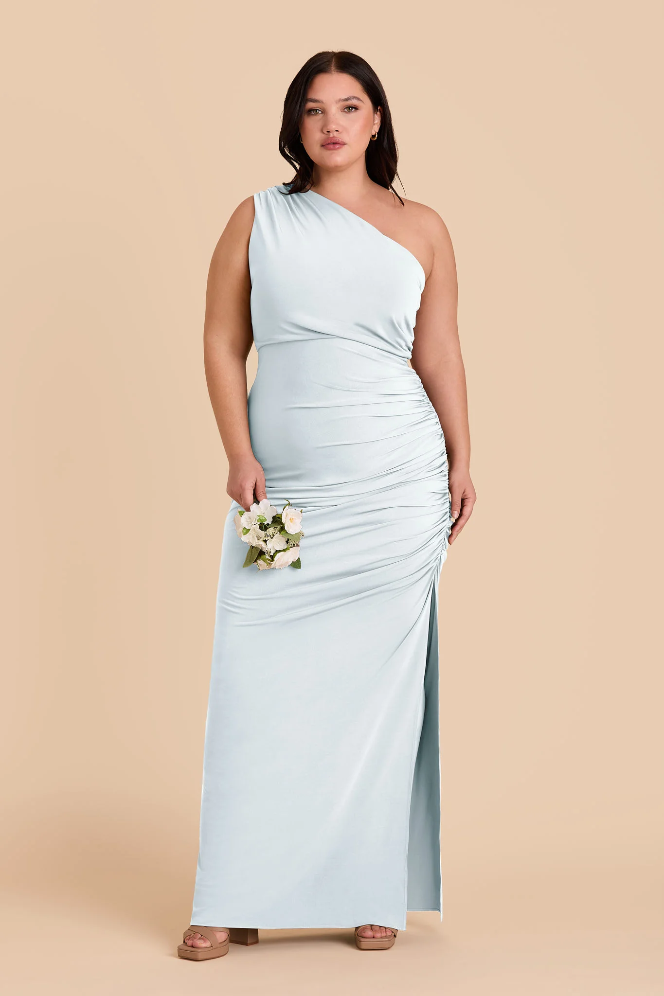 Claudia Luxe Stretch Knit Dress - Mist Blue - Image 2