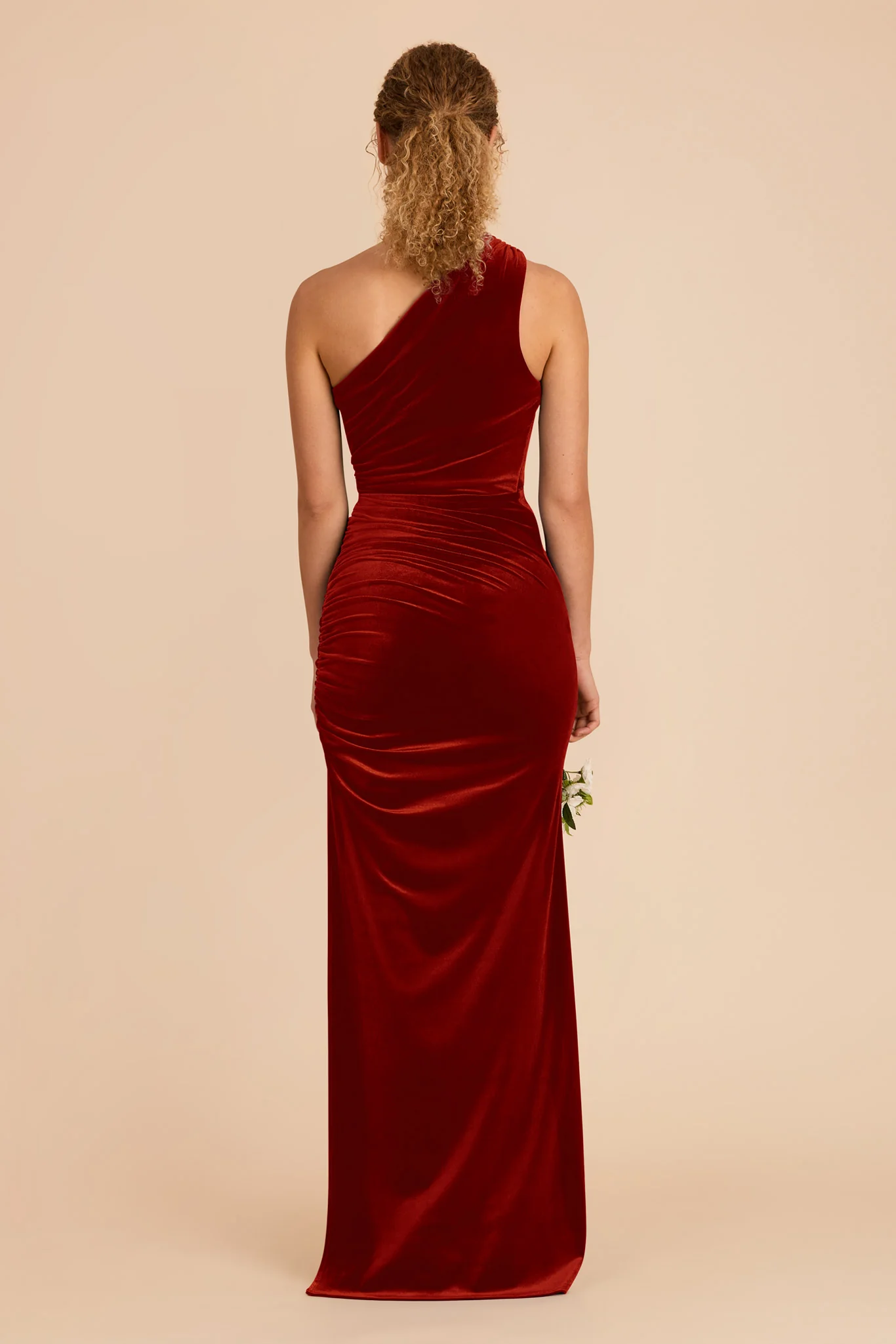 Claudia Velvet Dress - Burnt Orange - Image 5