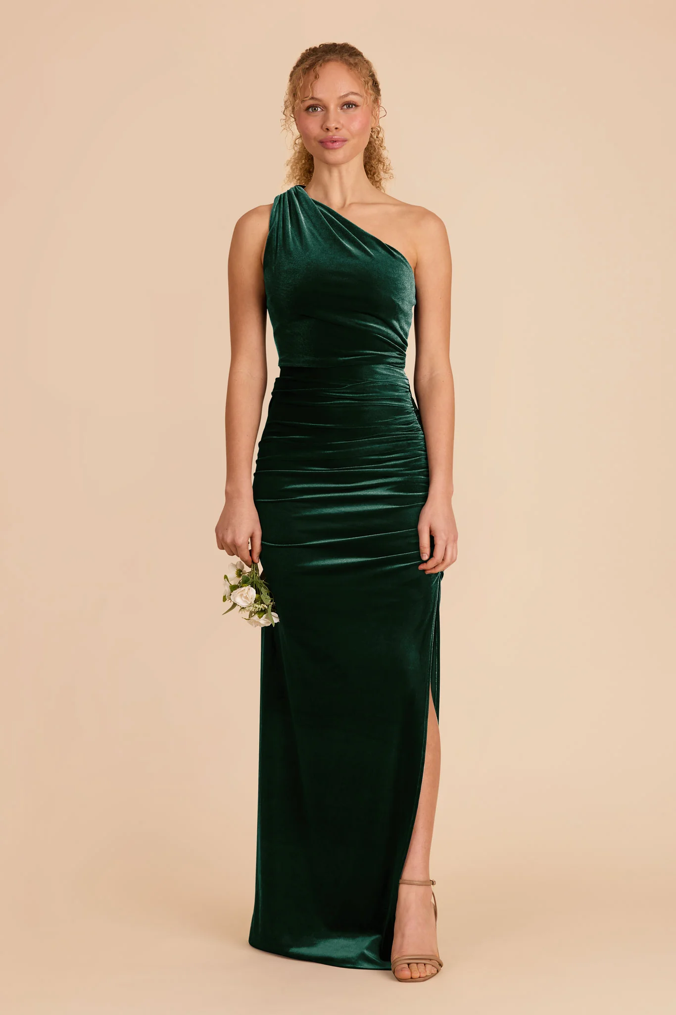 Claudia Velvet Dress - Emerald - Image 3