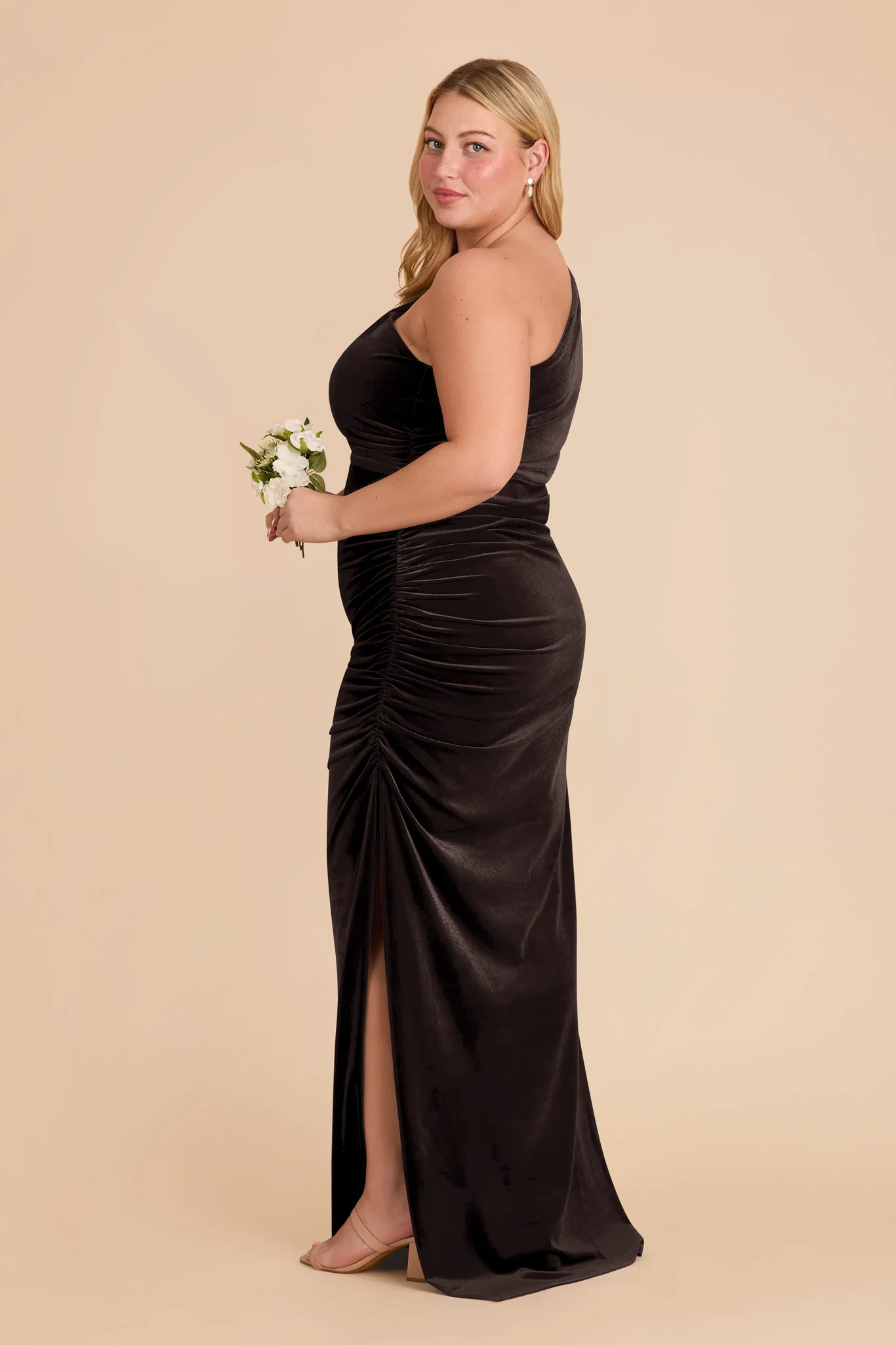 Claudia Velvet Dress - Espresso - Image 7
