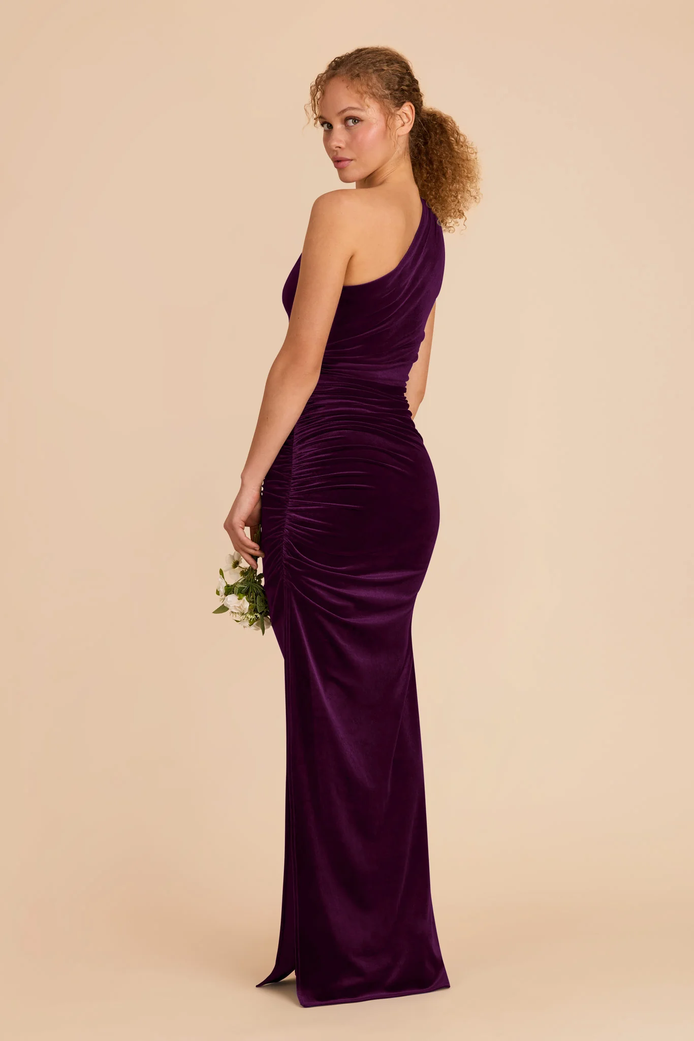 Claudia Velvet Dress - Fig - Image 4