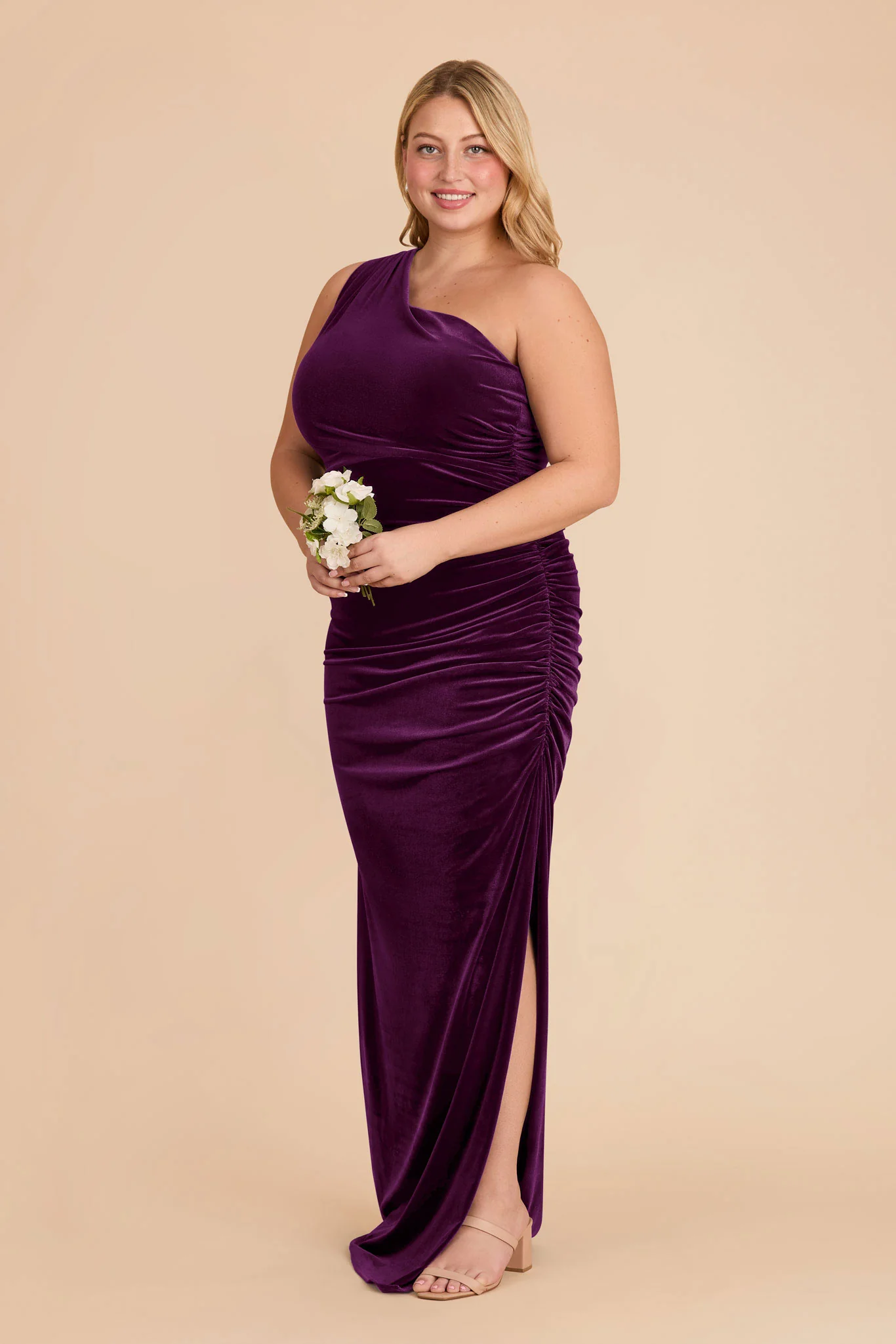 Claudia Velvet Dress - Fig - Image 6
