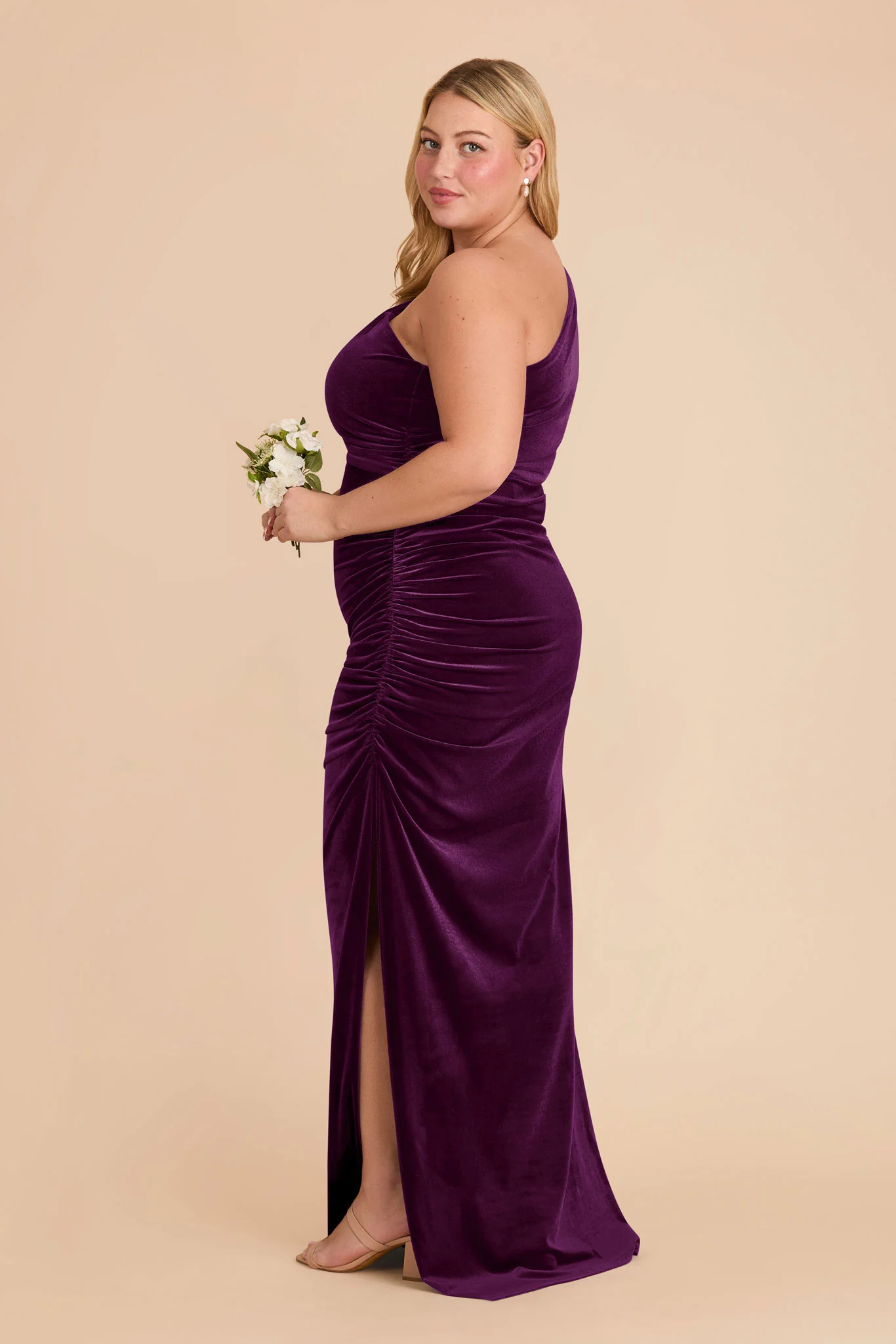Claudia Velvet Dress - Fig - Image 7