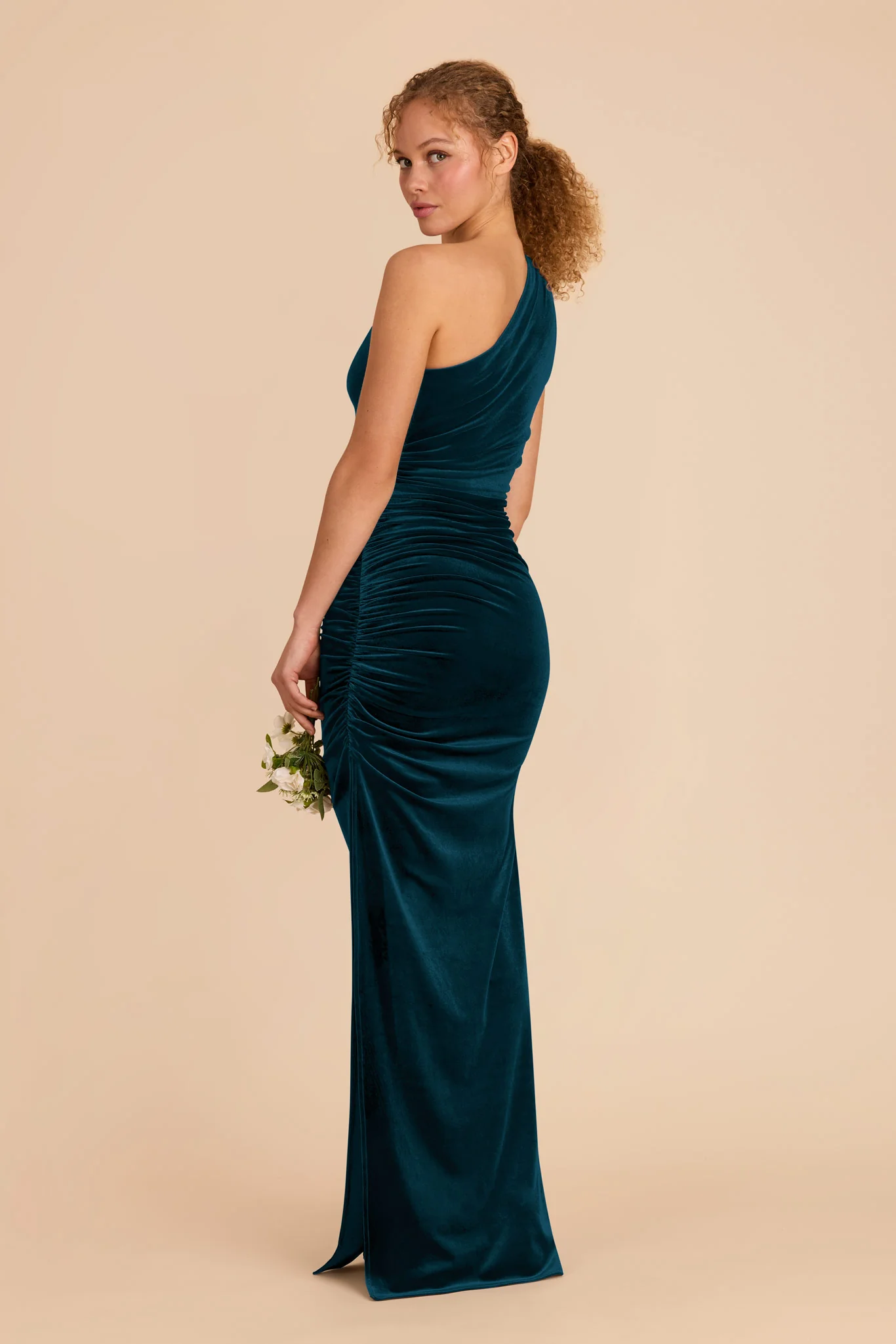 Claudia Velvet Dress - Peacock - Image 4