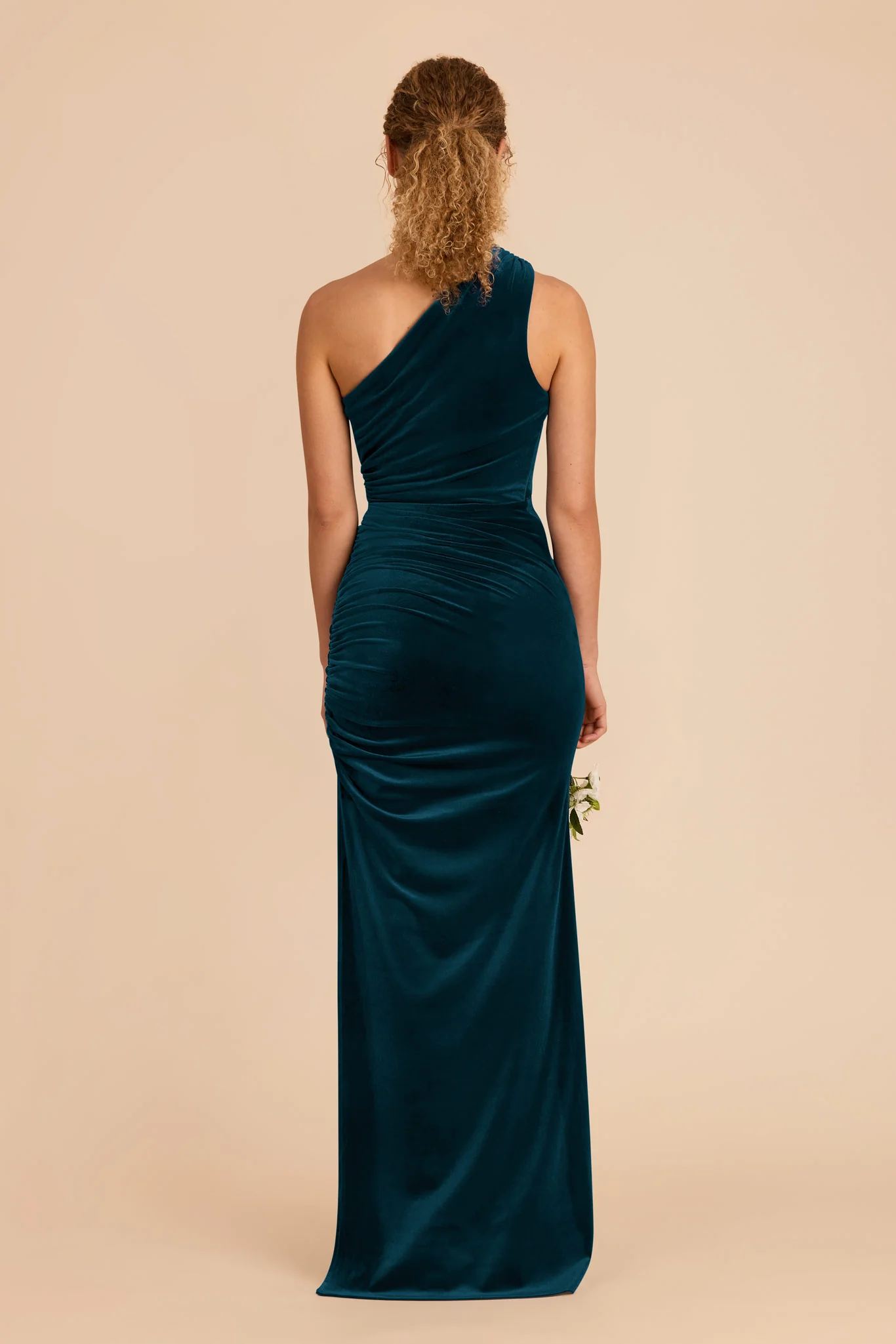 Claudia Velvet Dress - Peacock - Image 5