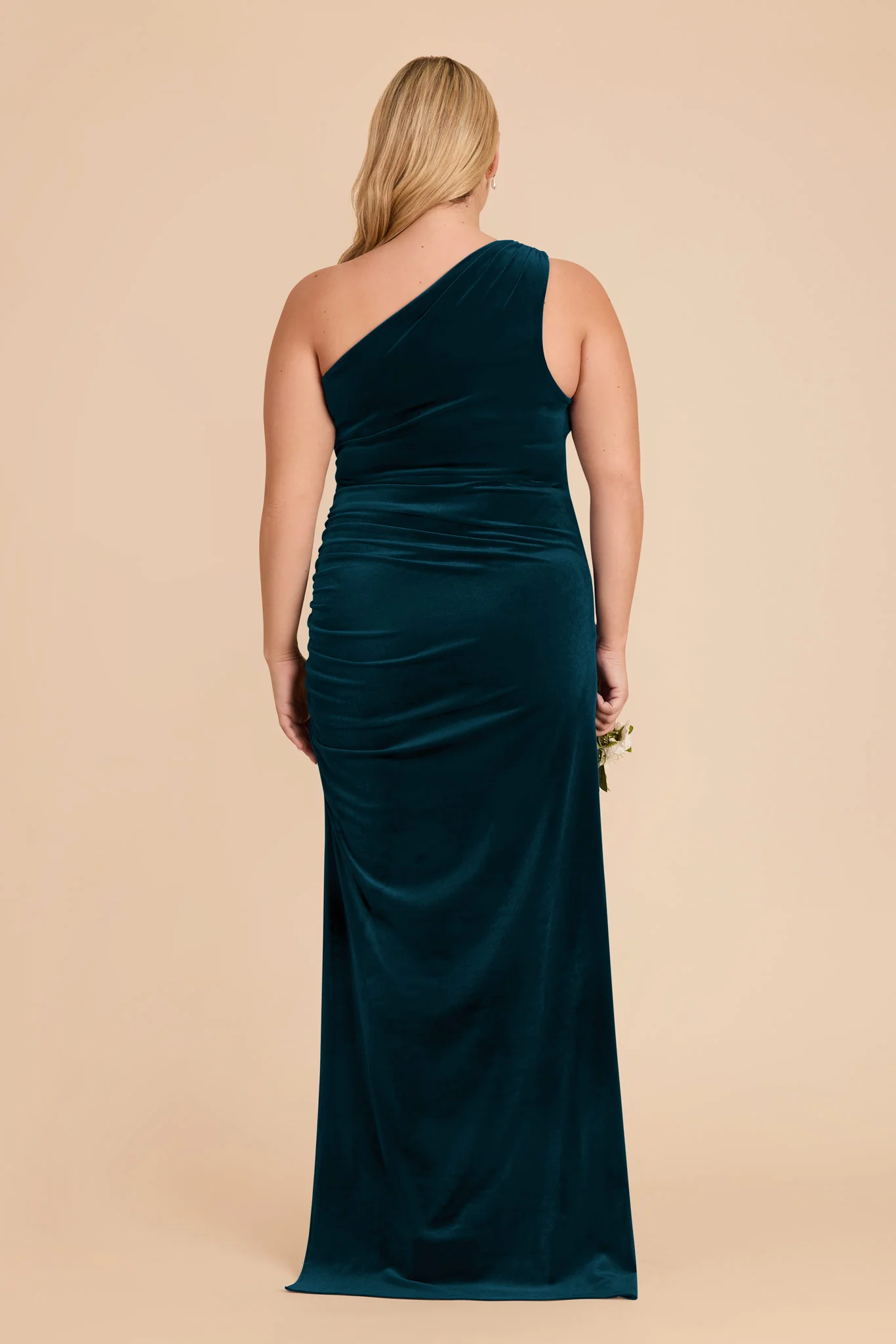 Claudia Velvet Dress - Peacock - Image 8