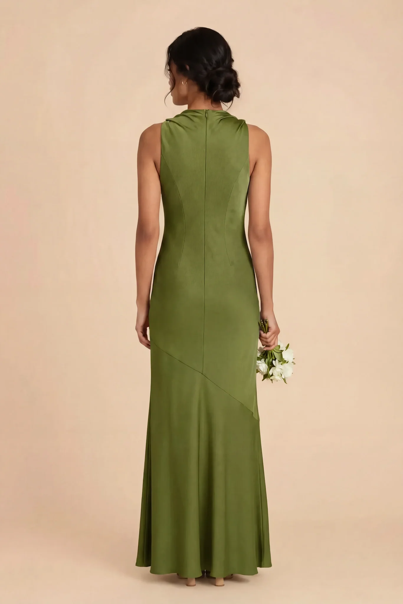 Daisy Matte Satin Dress - Cactus - Image 4