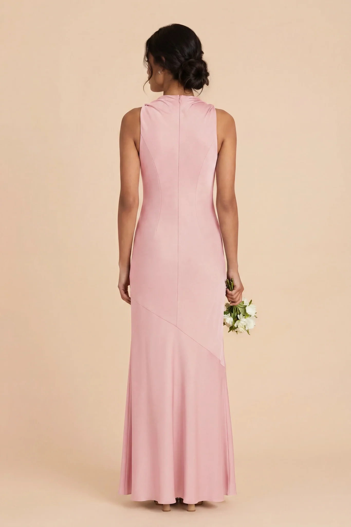 Daisy Matte Satin Dress - Fondant Pink - Image 4
