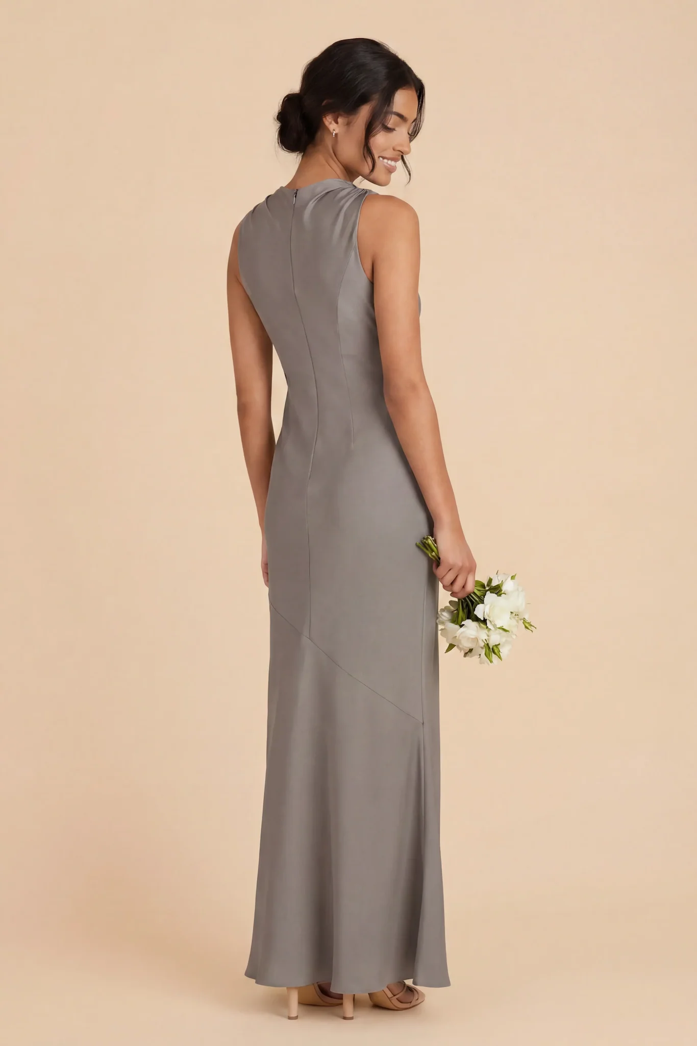 Daisy Matte Satin Dress - Quartz - Image 3