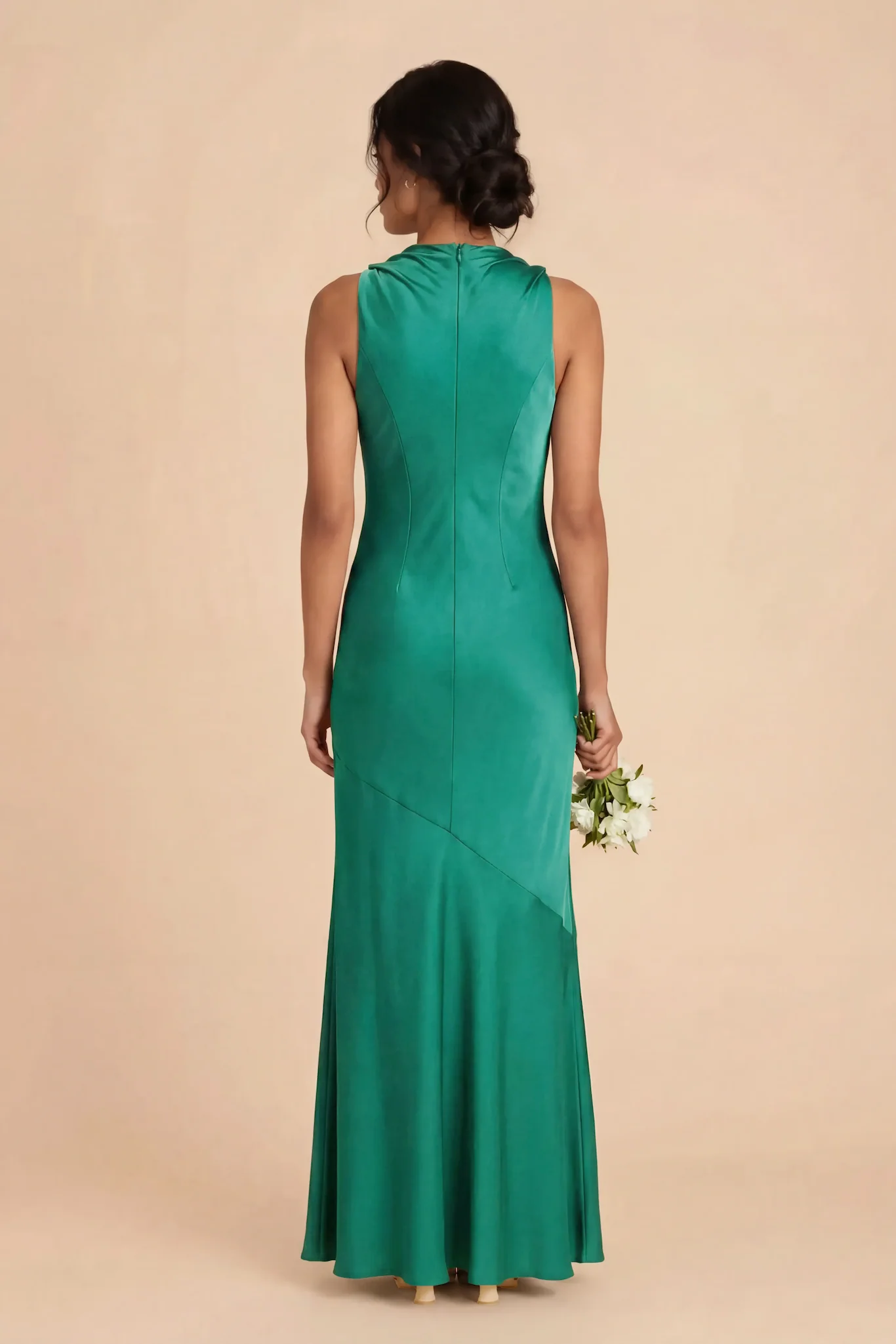Daisy Matte Satin Dress - Turquoise - Image 4