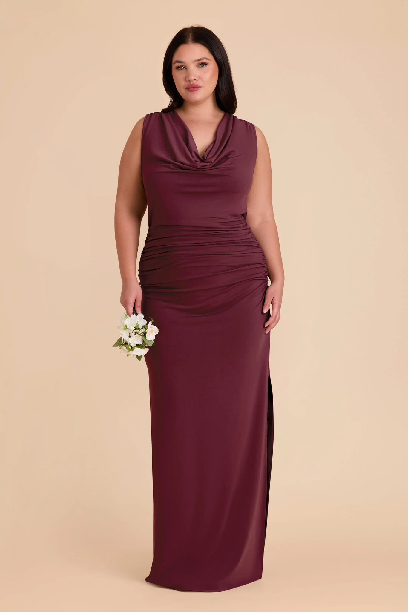 Danny Luxe Stretch Knit Dress - Cabernet - Image 2