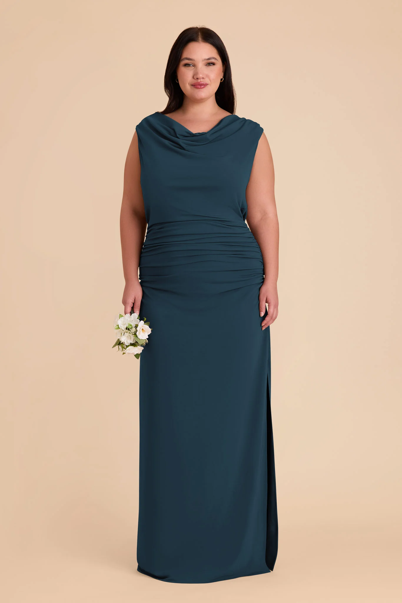 Danny Luxe Stretch Knit Dress - Dark Teal - Image 15