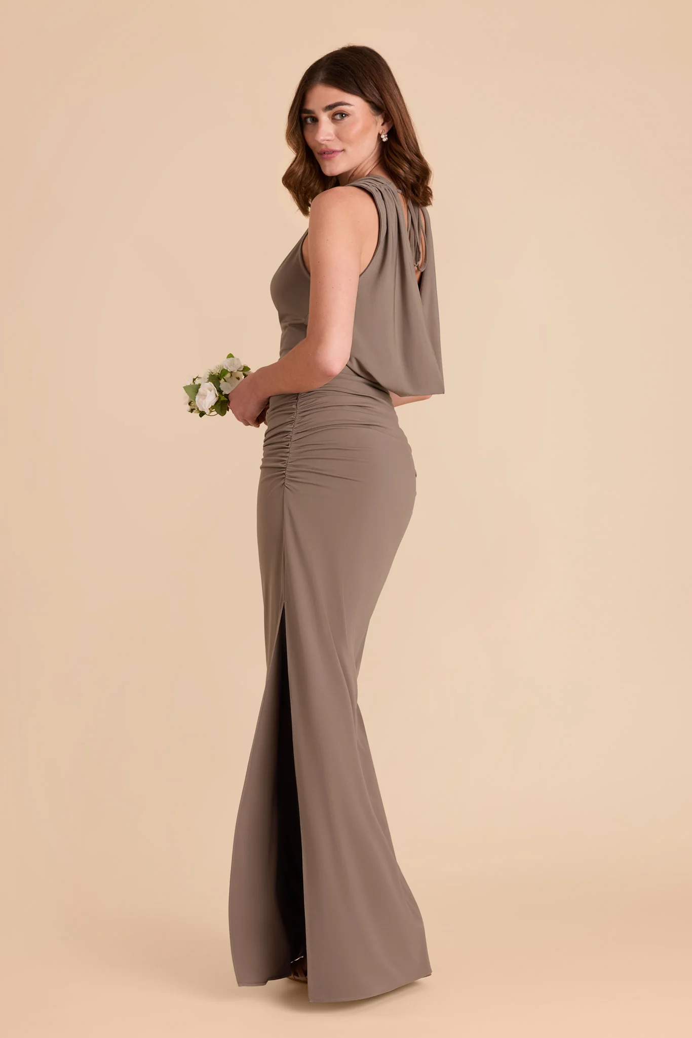 Danny Luxe Stretch Knit Dress - Mocha - Image 12