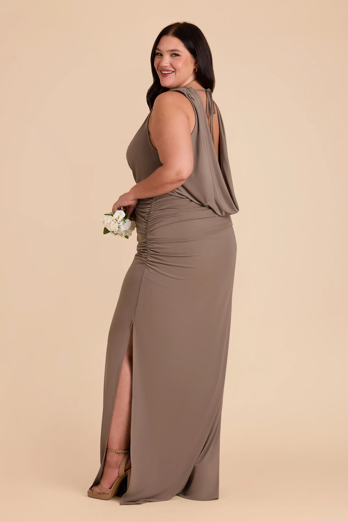 Danny Luxe Stretch Knit Dress - Mocha - Image 21
