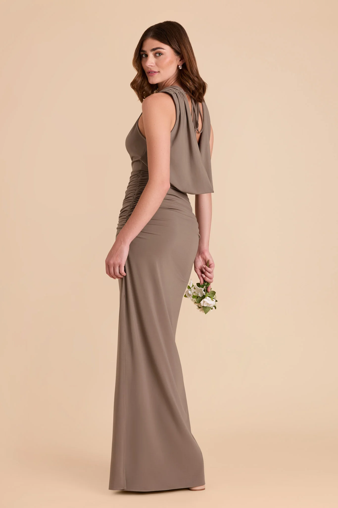 Danny Luxe Stretch Knit Dress - Mocha - Image 3