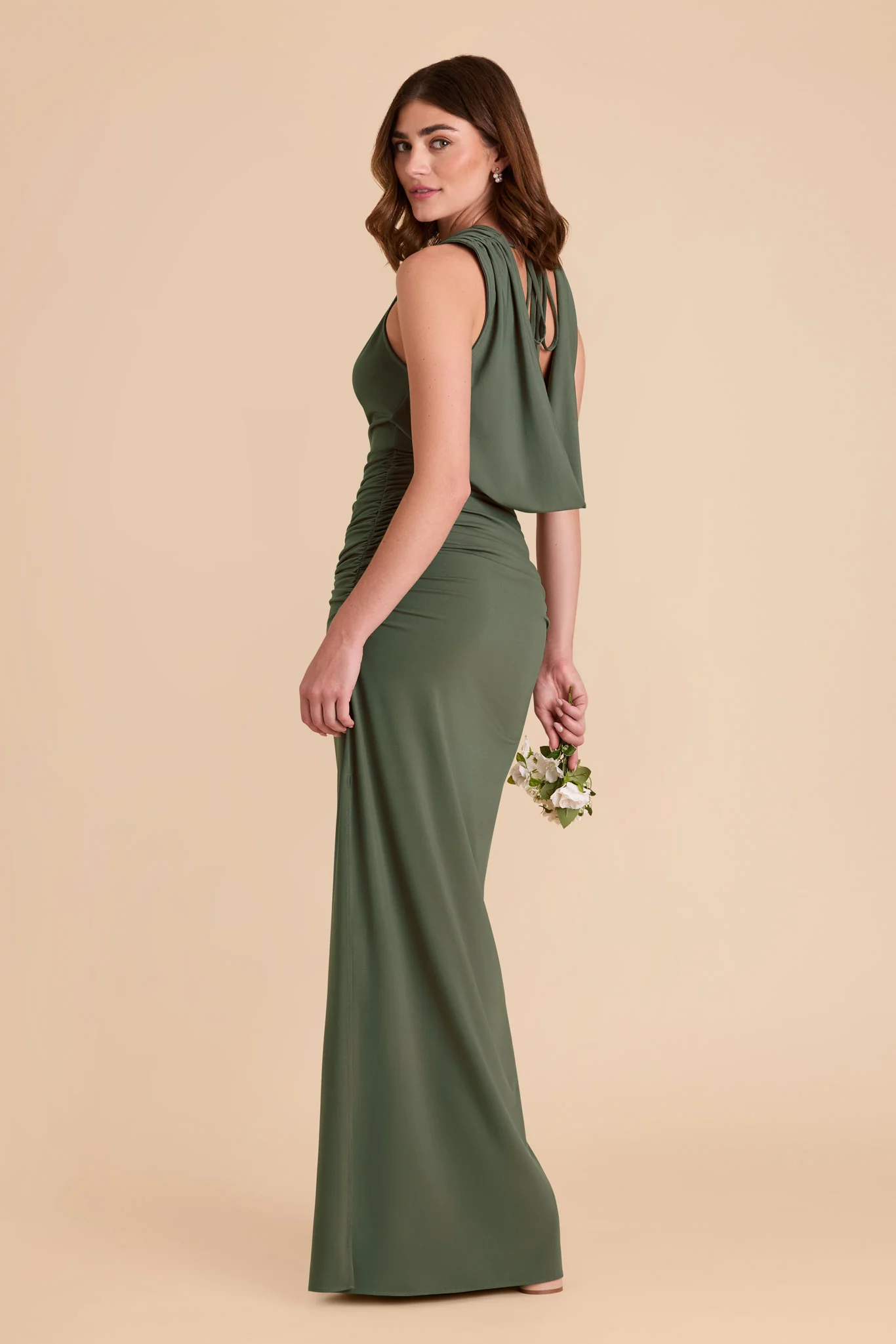 Danny Luxe Stretch Knit Dress - Olive - Image 11