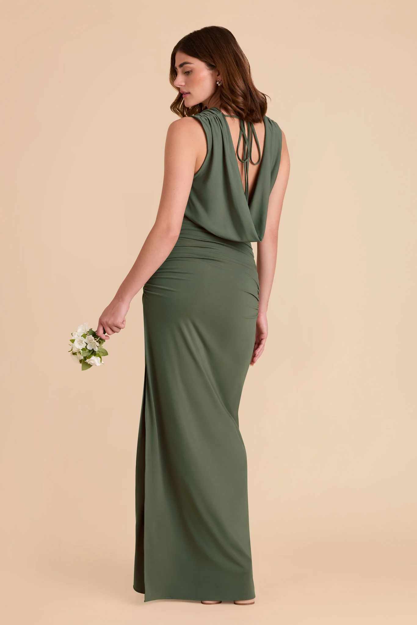 Danny Luxe Stretch Knit Dress - Olive - Image 13