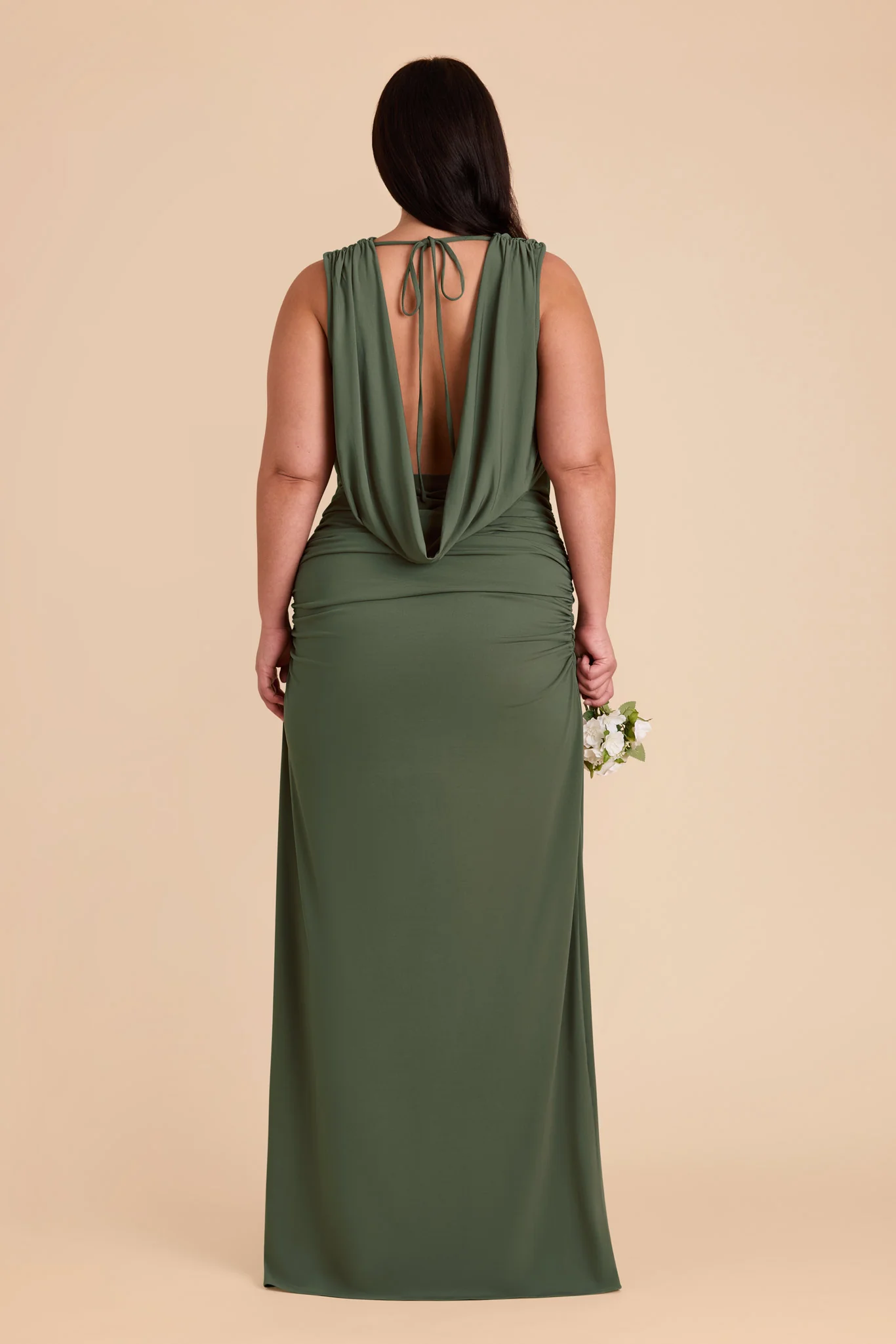 Danny Luxe Stretch Knit Dress - Olive - Image 22