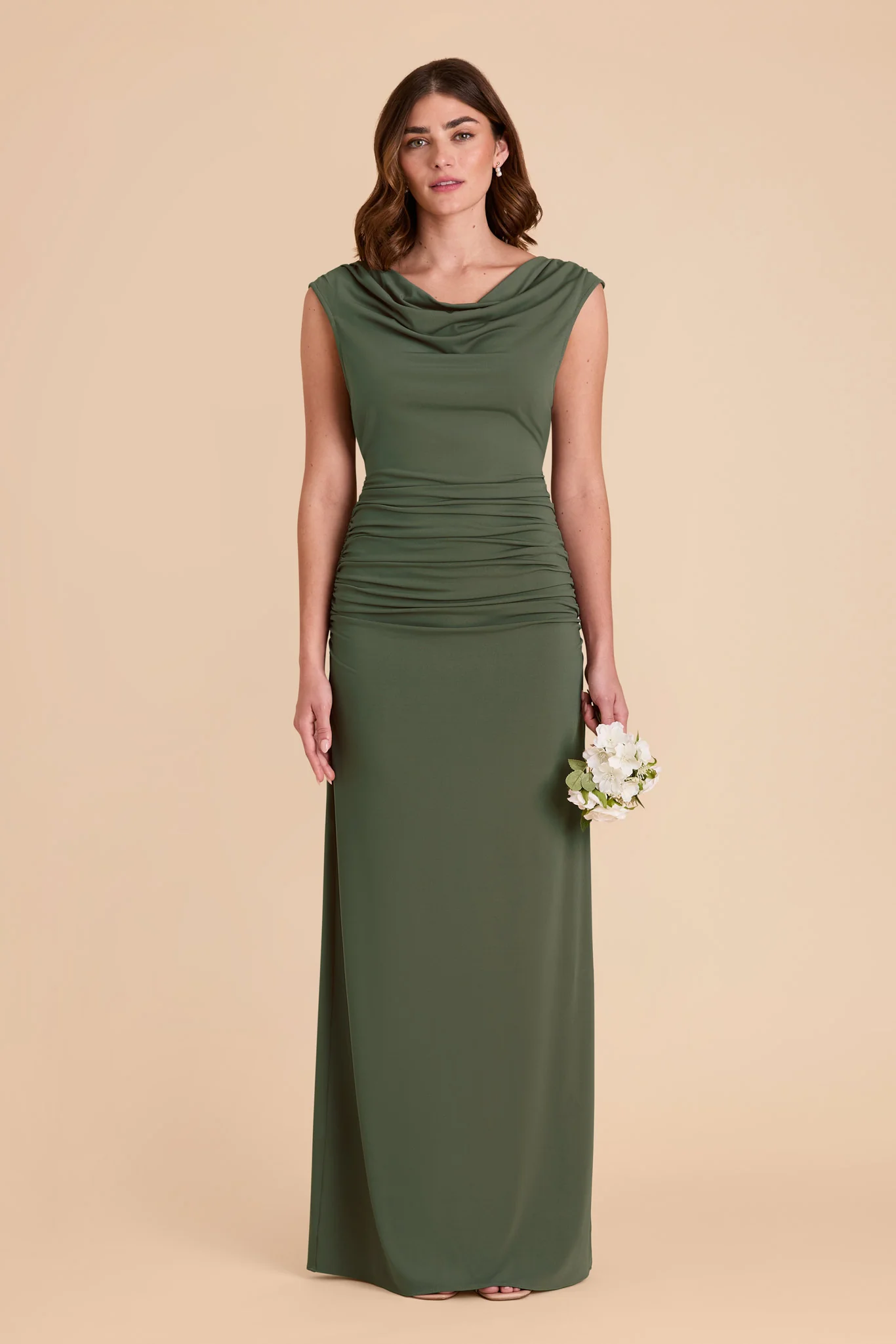 Danny Luxe Stretch Knit Dress - Olive - Image 4