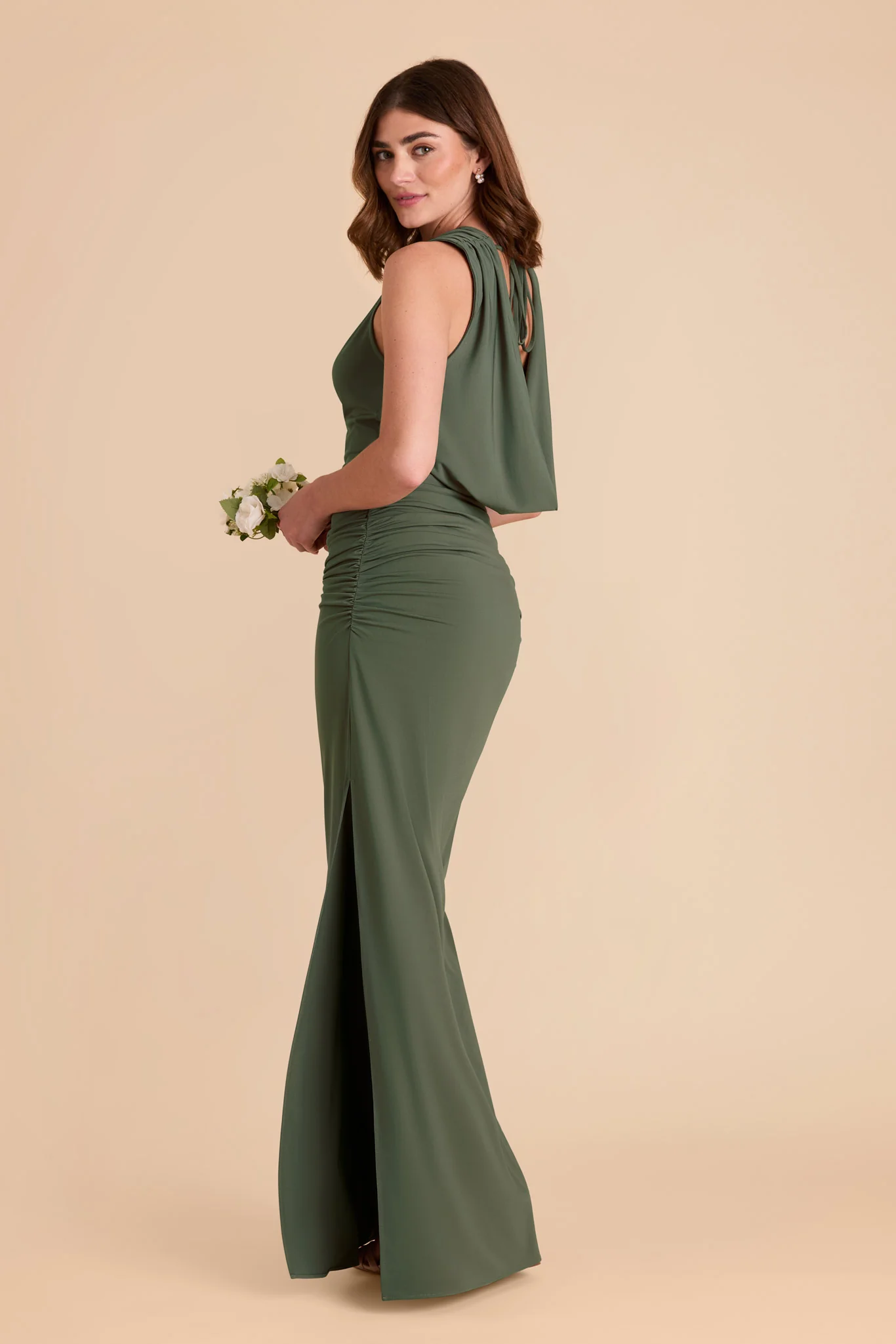 Danny Luxe Stretch Knit Dress - Olive - Image 8