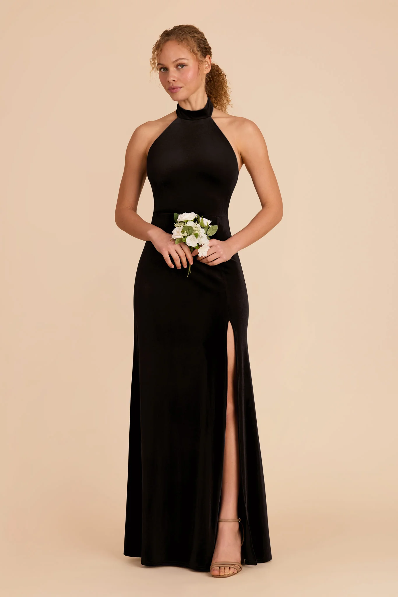 Daphne Velvet Dress - Black - Image 3