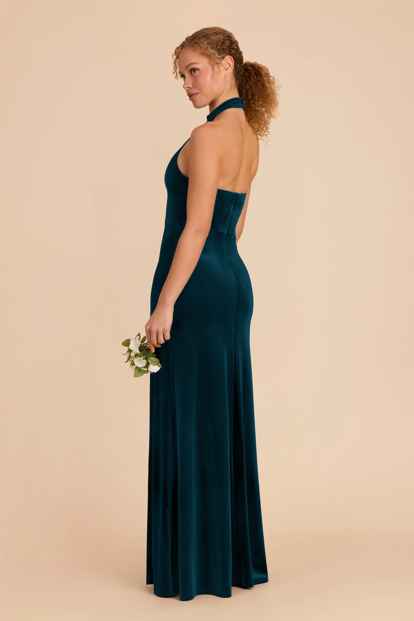 Daphne Velvet Dress - Peacock - Image 4