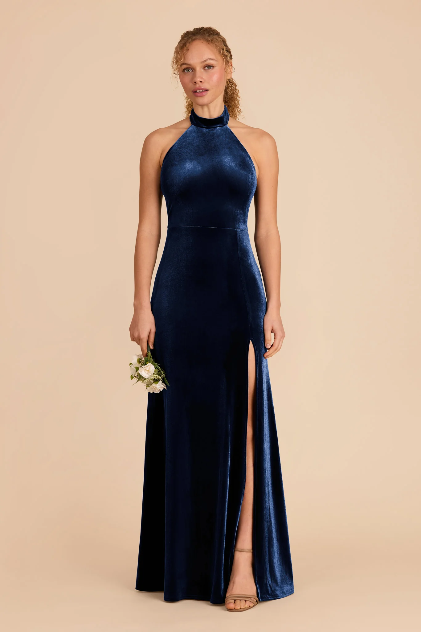 Daphne Velvet Dress - Sapphire Blue