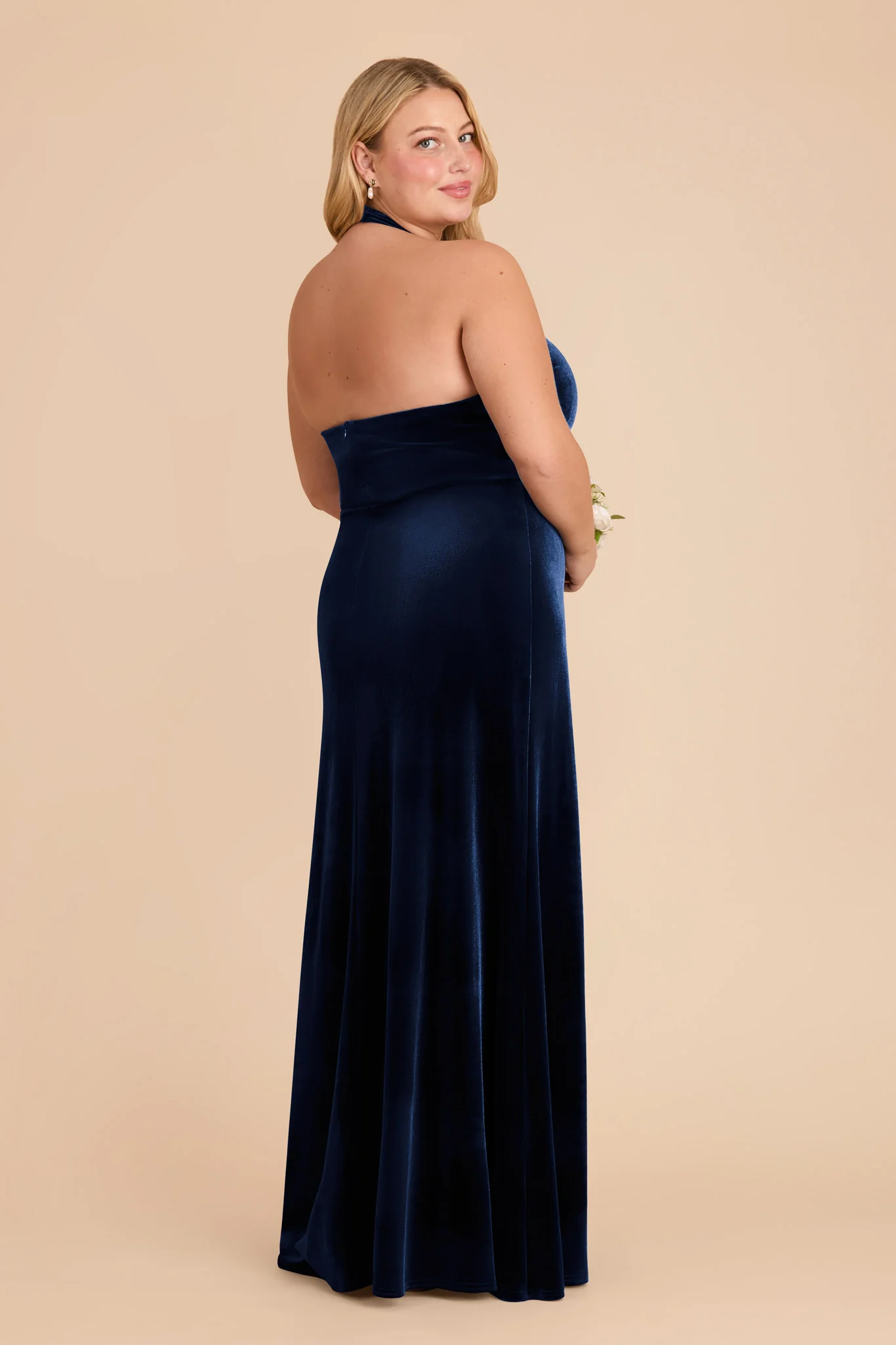 Daphne Velvet Dress - Sapphire Blue - Image 7