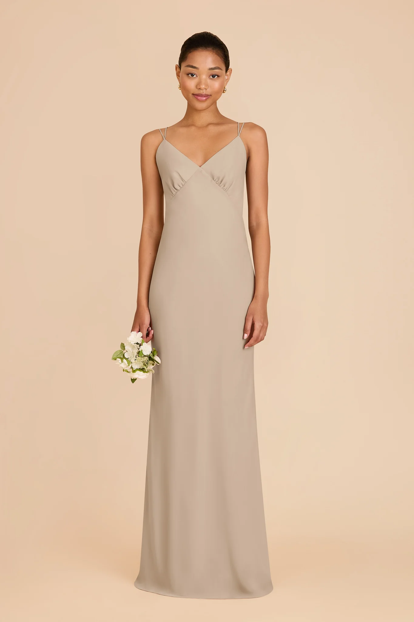 Dasha Chiffon Dress - Almond