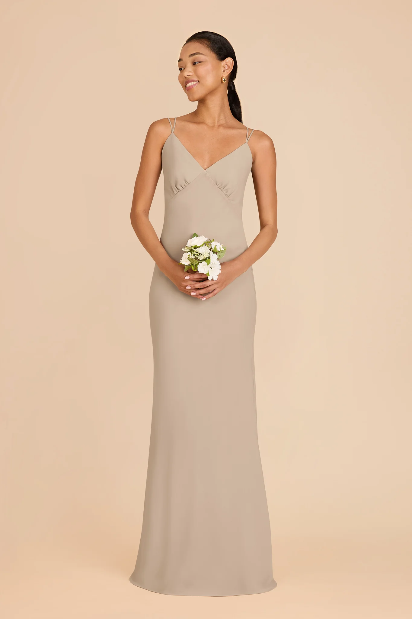 Dasha Chiffon Dress - Almond - Image 3